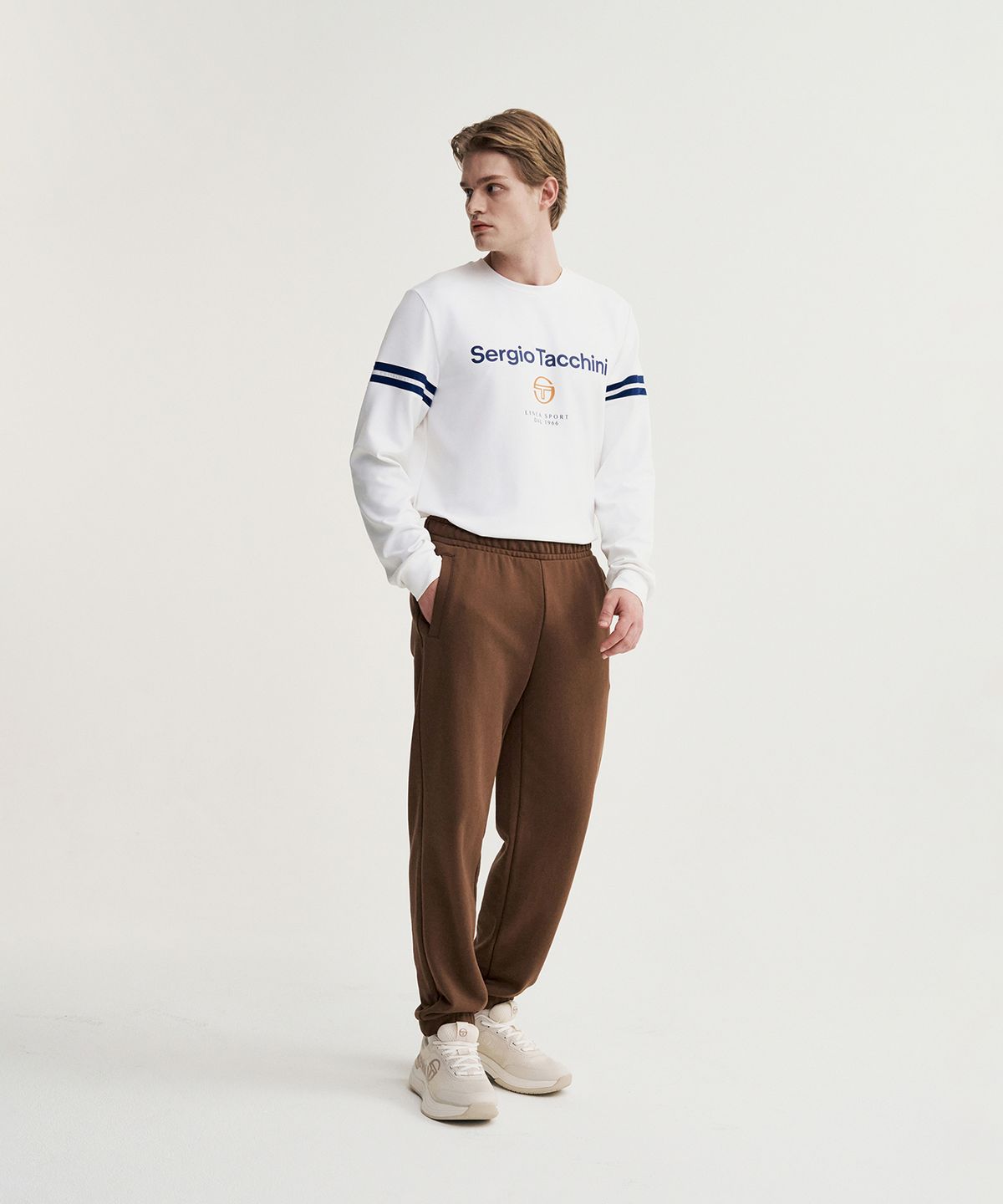 세르지오 타키니(SERGIO TACCHINI) M 데일리 스웻 조거 팬츠 (D.Brown)