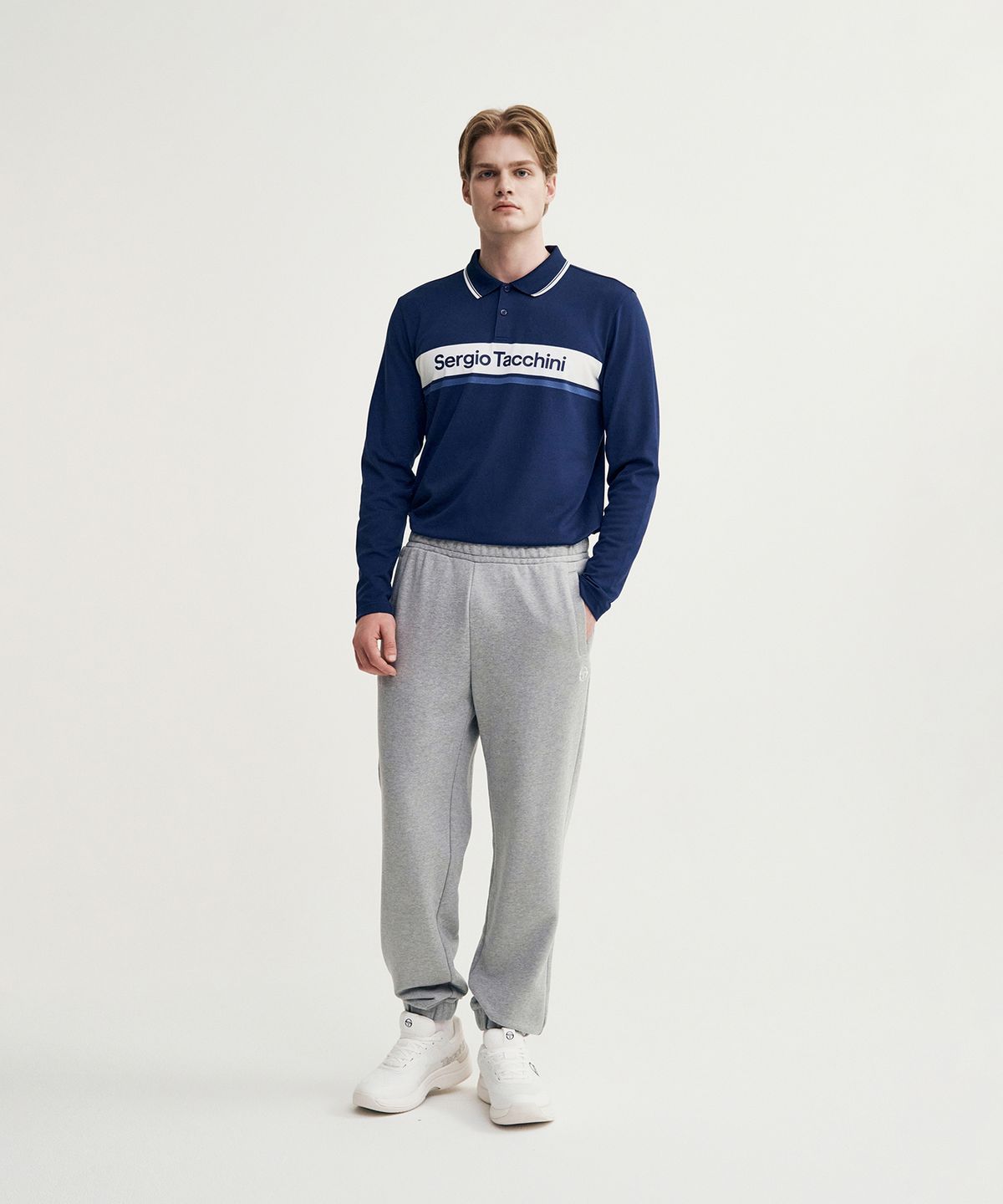 세르지오 타키니(SERGIO TACCHINI) M 데일리 스웻 조거 팬츠 (Melange Grey)