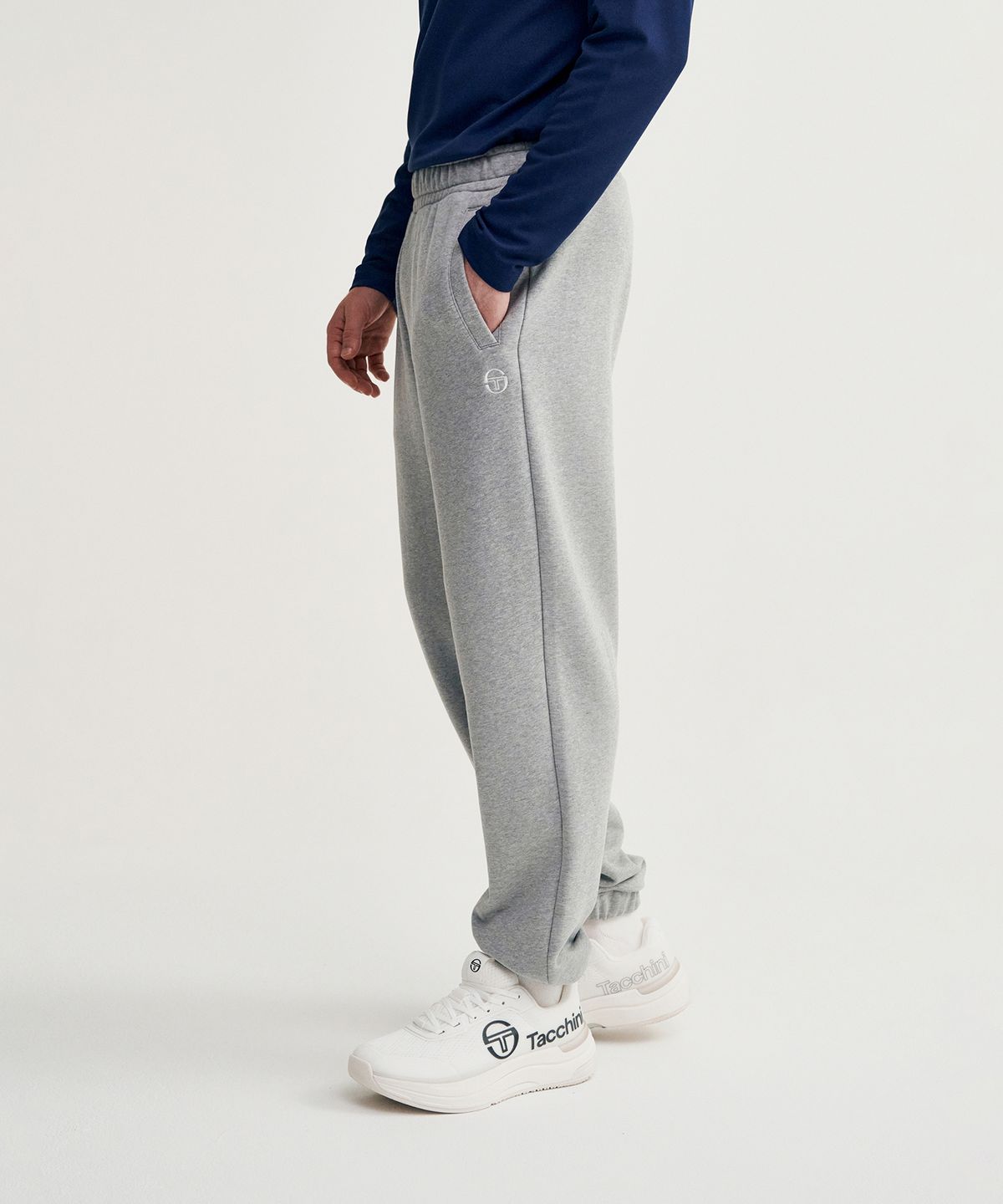 세르지오 타키니(SERGIO TACCHINI) M 데일리 스웻 조거 팬츠 (Melange Grey)