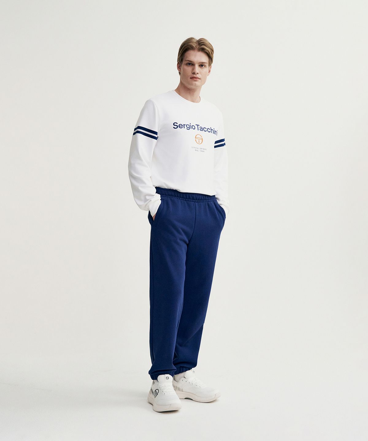 세르지오 타키니(SERGIO TACCHINI) M 데일리 스웻 조거 팬츠 (Navy)
