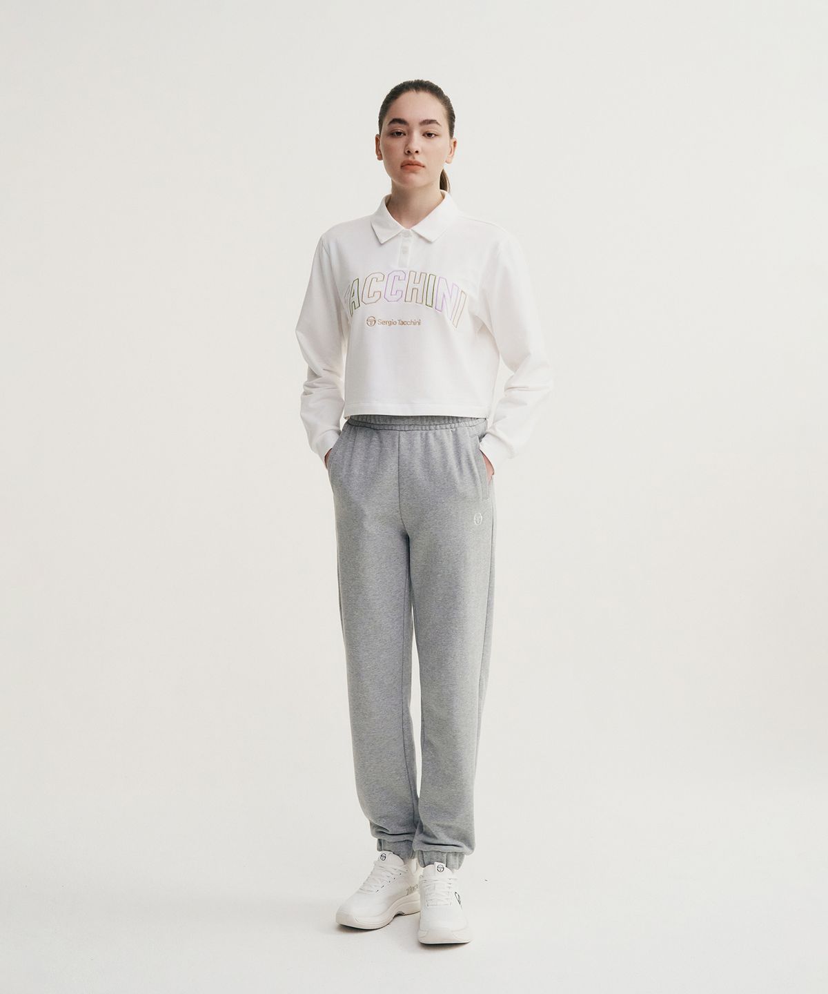 세르지오 타키니(SERGIO TACCHINI) W 데일리 스웻 조거 팬츠 (Melange Grey)