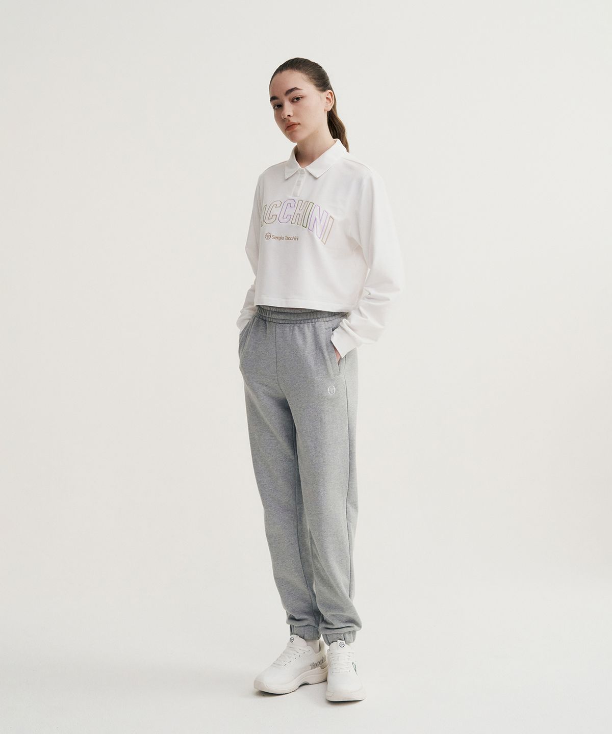 세르지오 타키니(SERGIO TACCHINI) W 데일리 스웻 조거 팬츠 (Melange Grey)