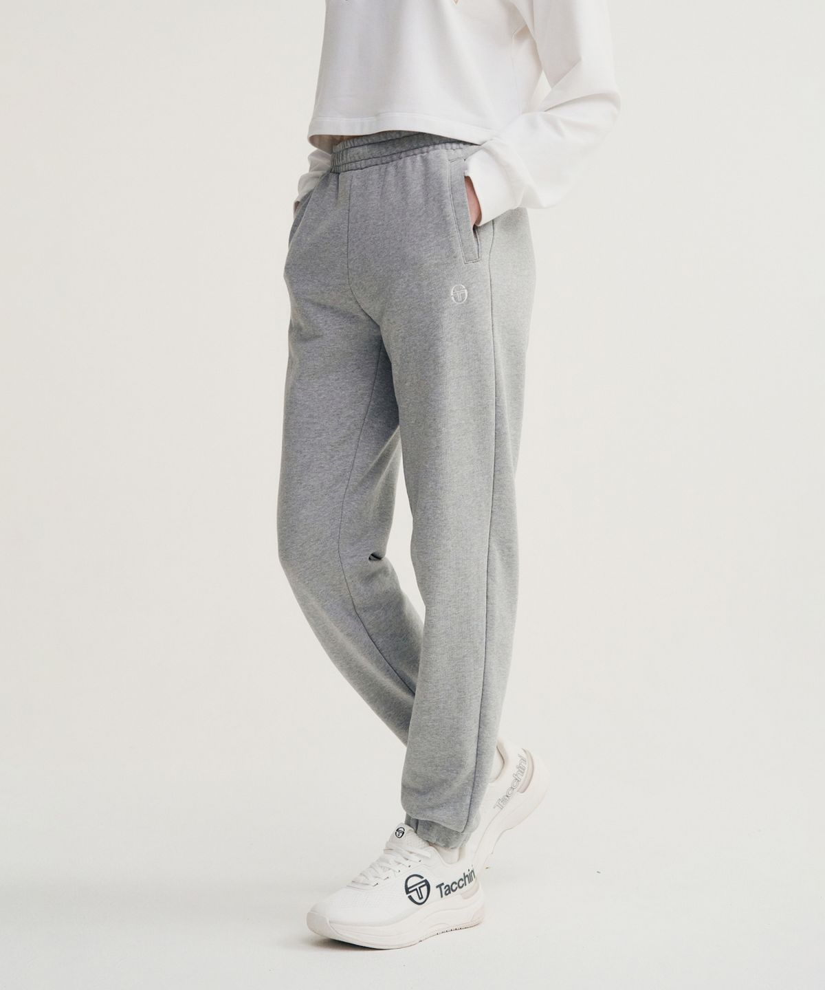 세르지오 타키니(SERGIO TACCHINI) W 데일리 스웻 조거 팬츠 (Melange Grey)