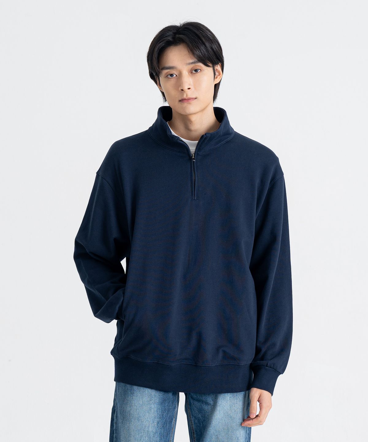 커넥트킨록(CONNECT KINLOCH) 컴포터블 하프 집업 스웨트셔츠 (4color)