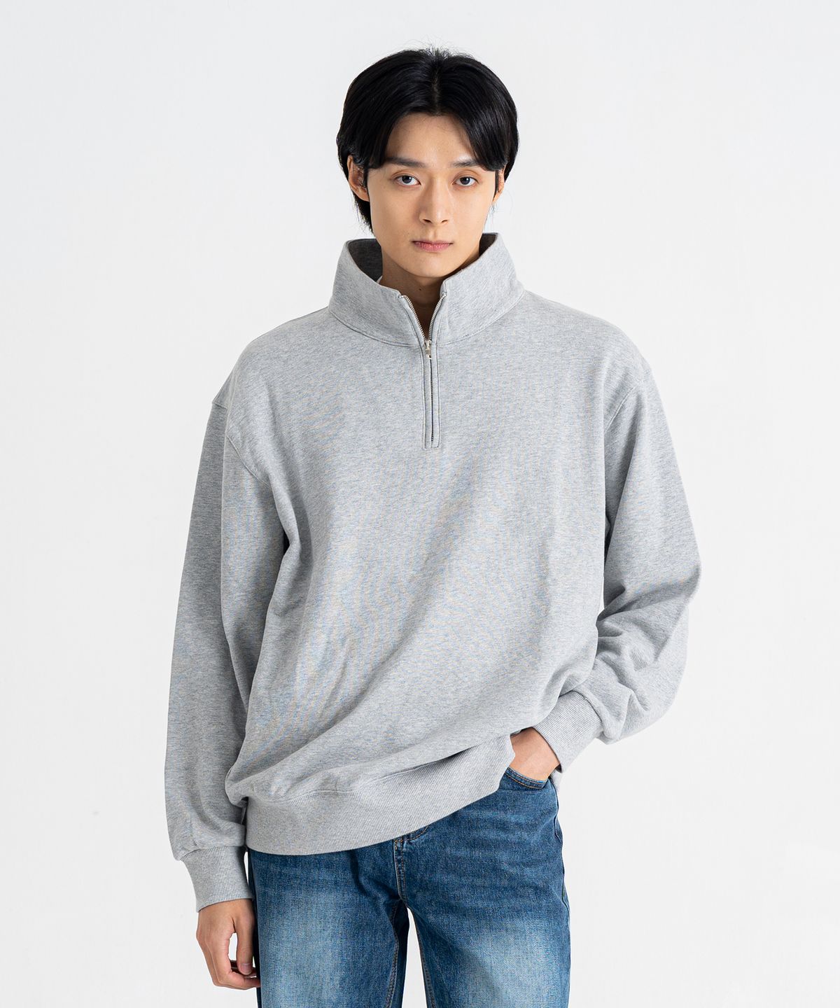 커넥트킨록(CONNECT KINLOCH) 컴포터블 하프 집업 스웨트셔츠 (4color)