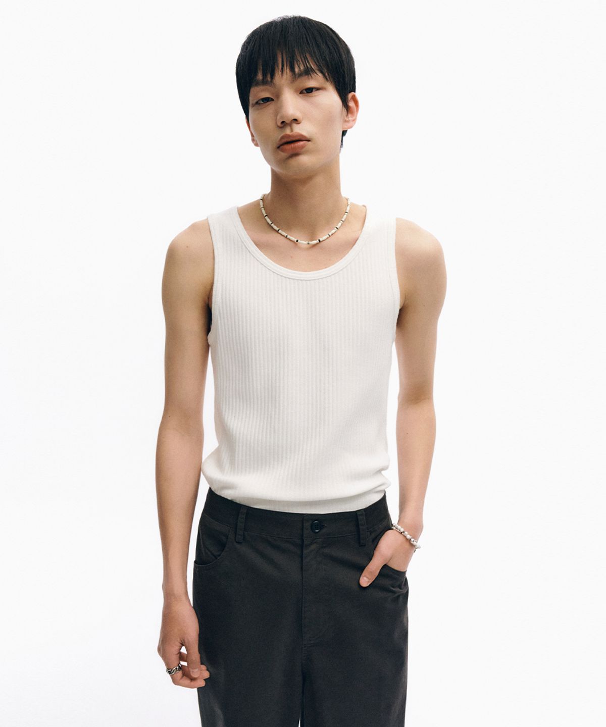 인템포무드(INTEMPOMOOD) 서클 로고 립 슬리브리스 : 3컬러