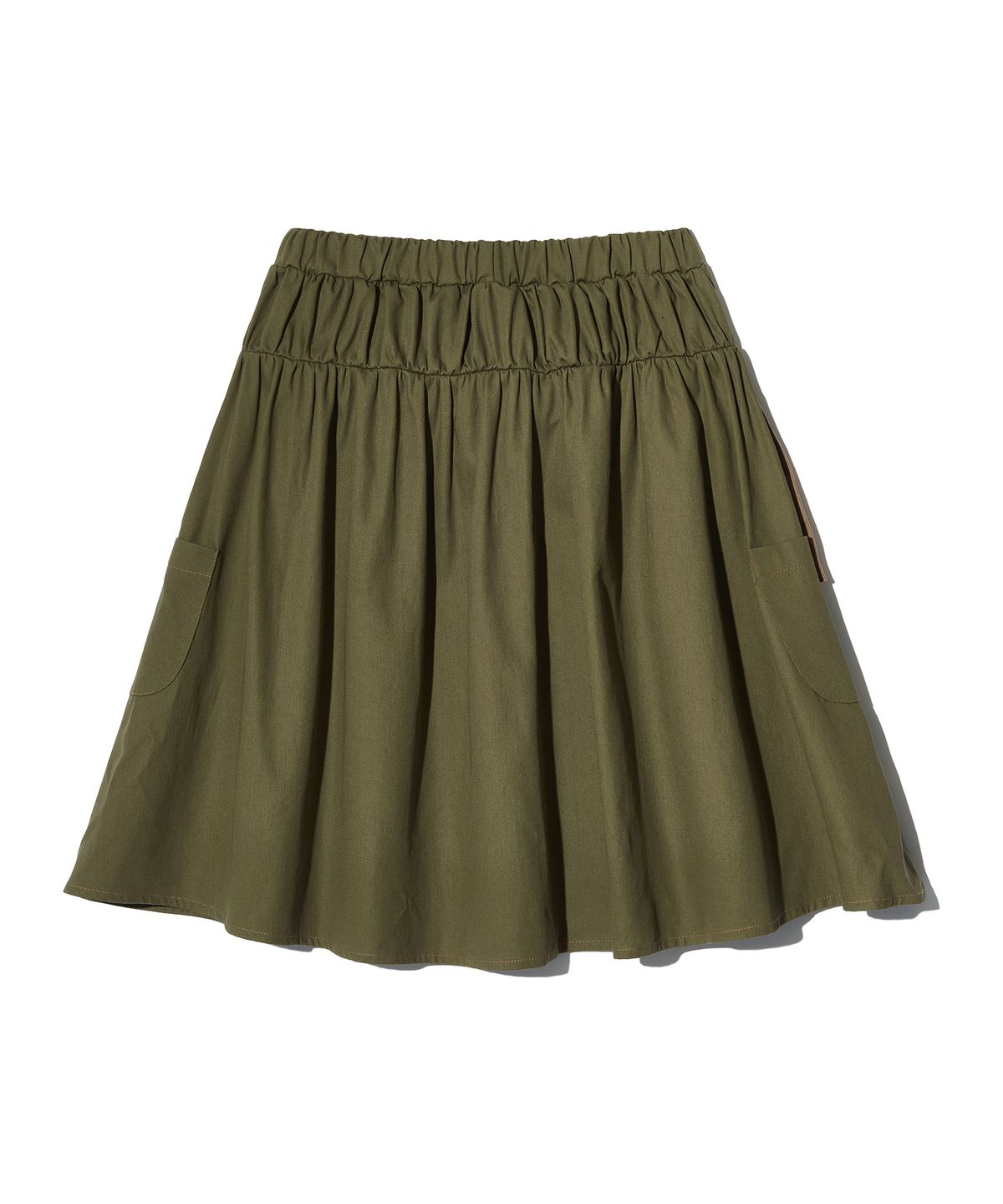 피스메이커(PIECE MAKER) CORDUROY POINT COTTON WORK MIDI SKIRT (KHAKI)