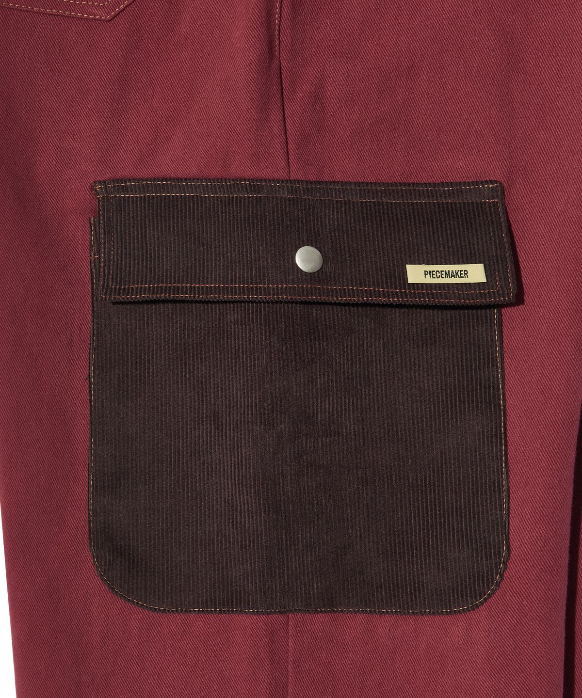 피스메이커(PIECE MAKER) CORDUROY POINT COTTON WORK PANTS (BURGUNDY)