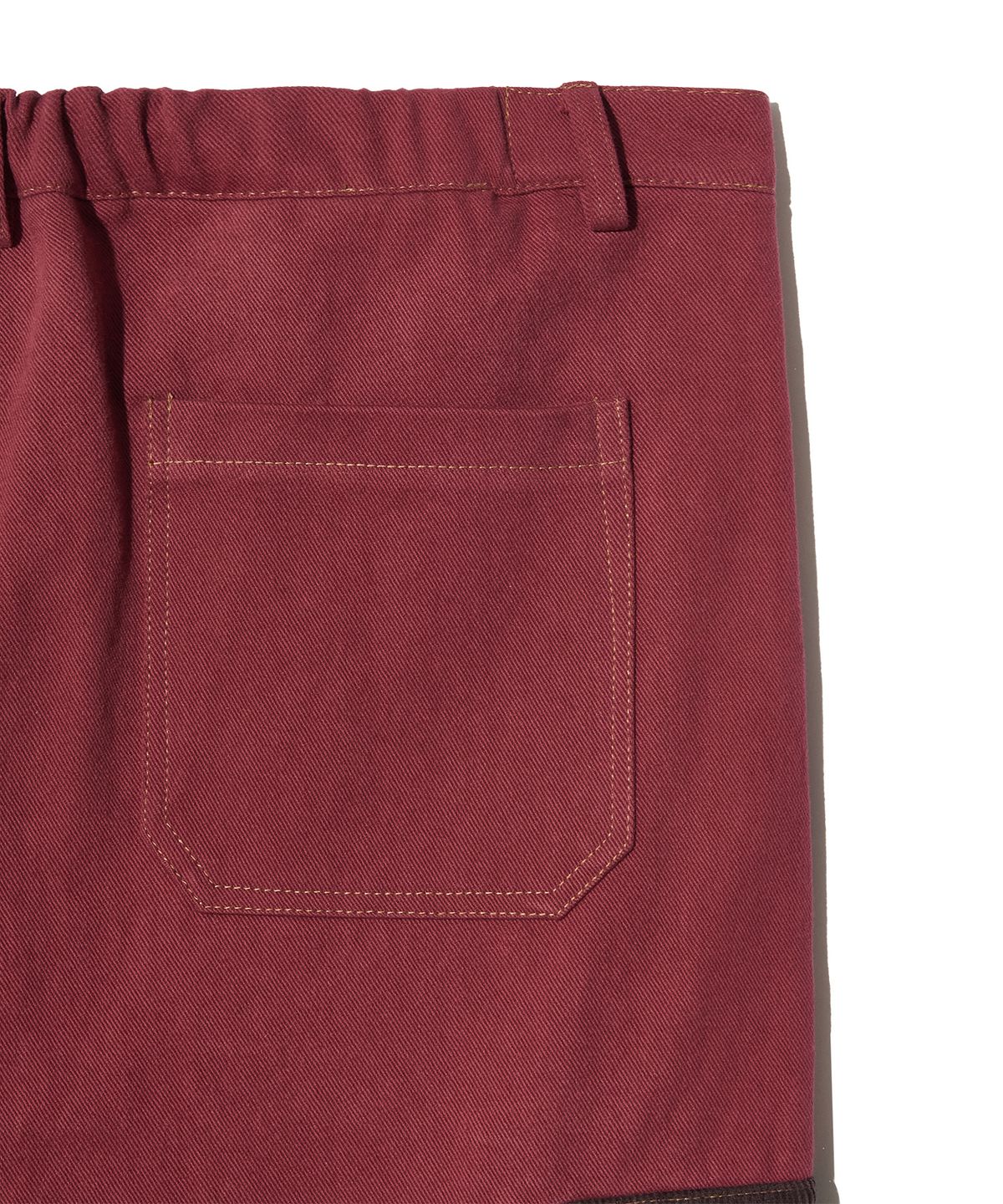 피스메이커(PIECE MAKER) CORDUROY POINT COTTON WORK PANTS (BURGUNDY)