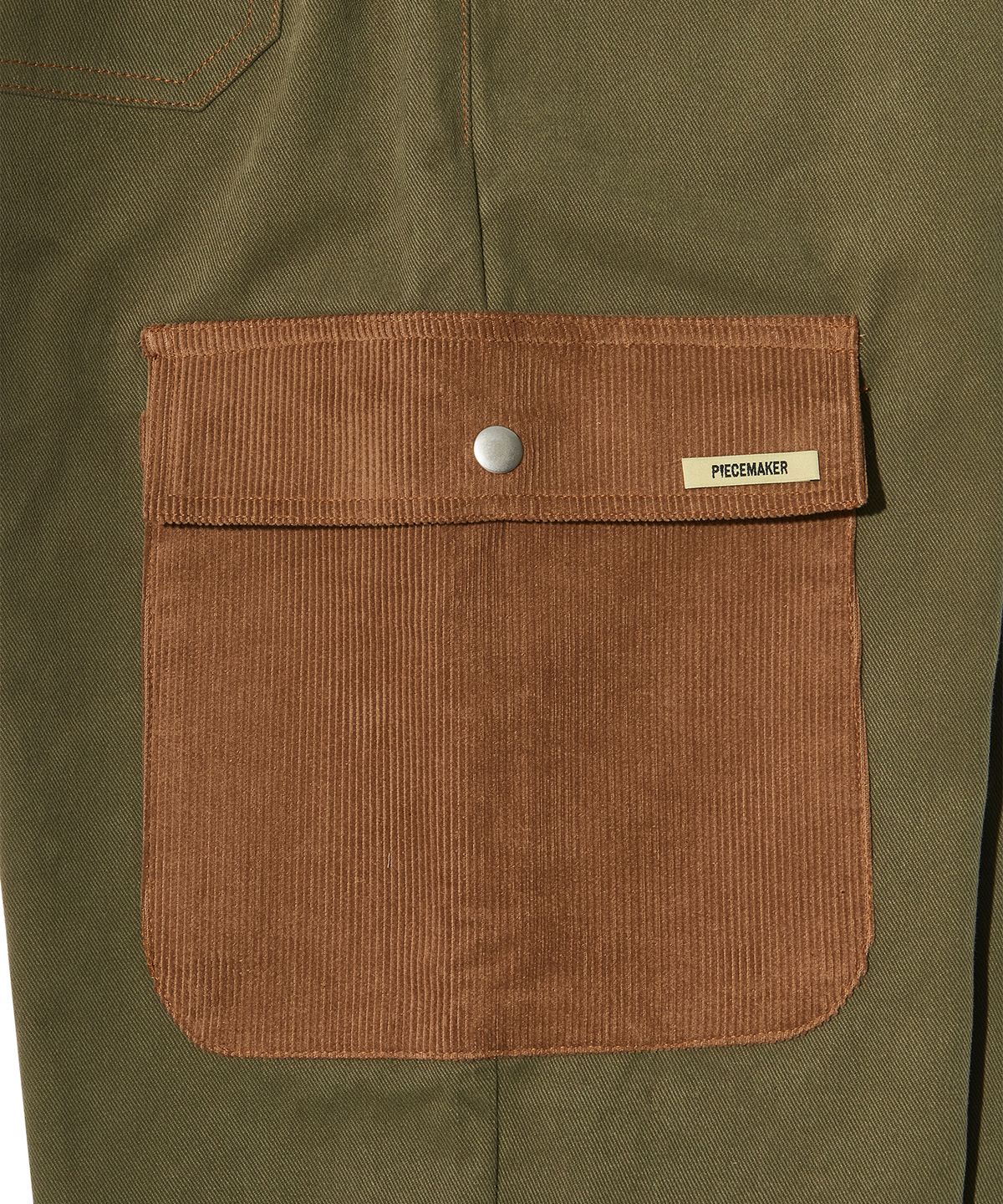 피스메이커(PIECE MAKER) CORDUROY POINT COTTON WORK PANTS (KHAKI)