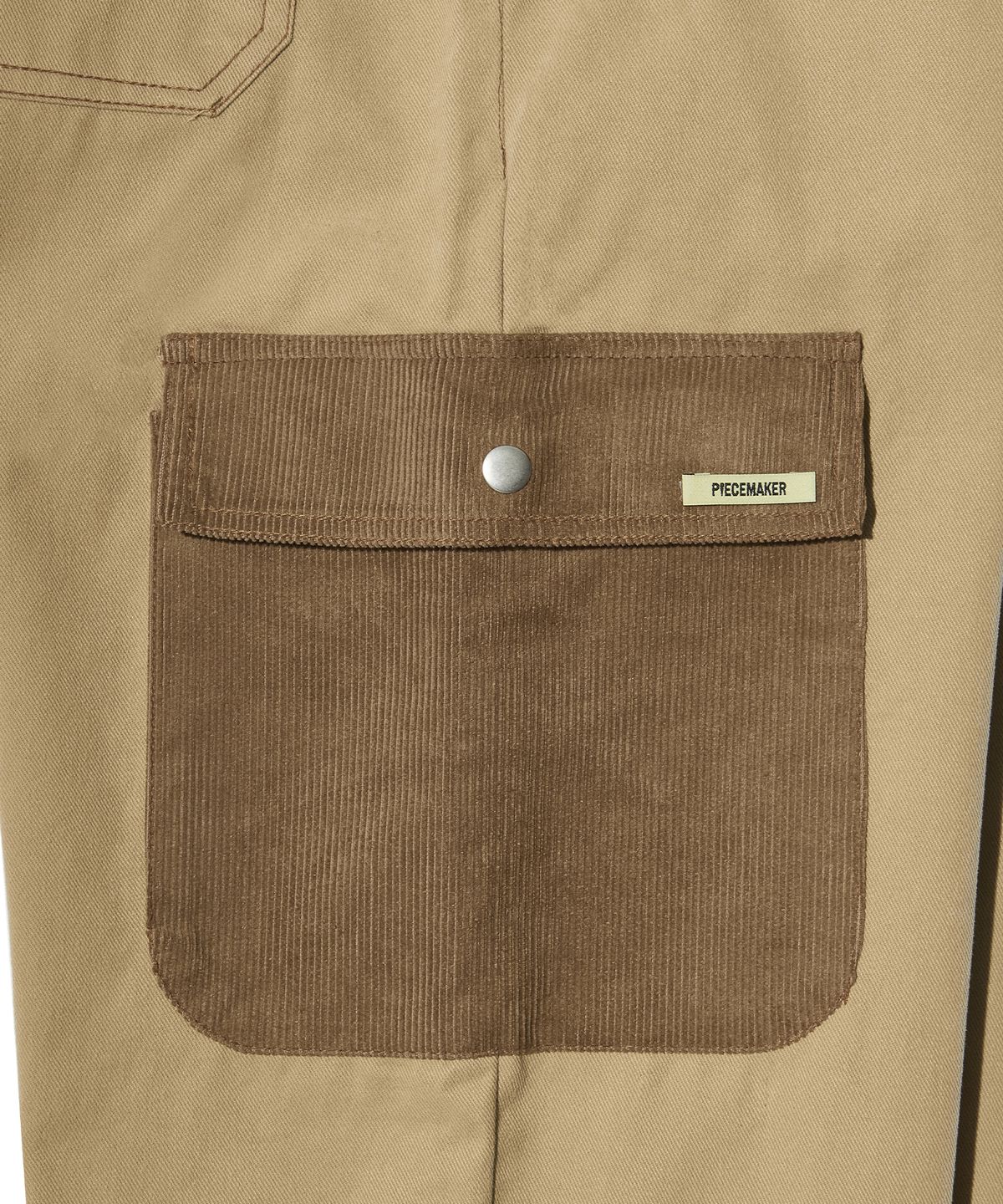 피스메이커(PIECE MAKER) CORDUROY POINT COTTON WORK PANTS (BEIGE)