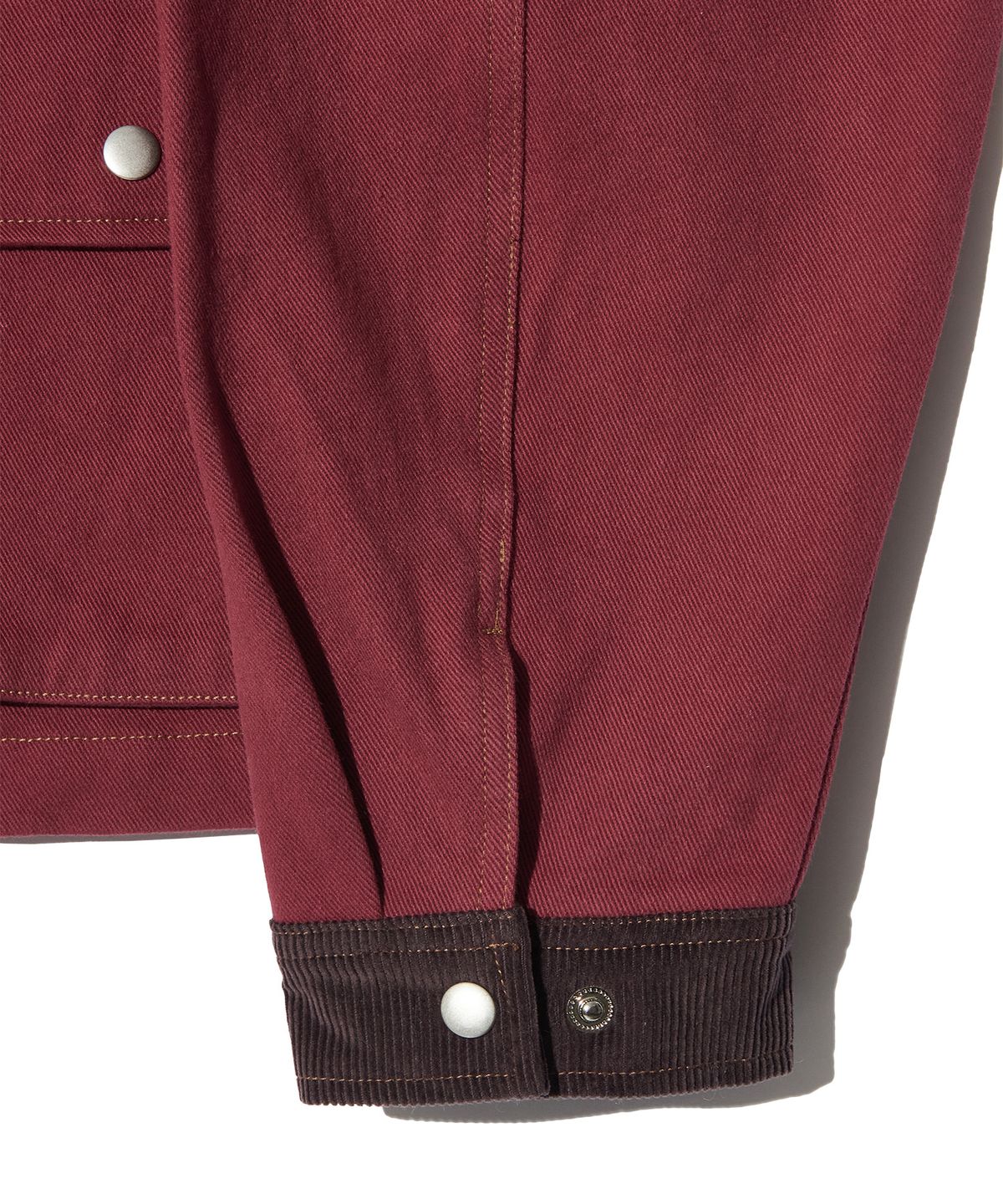 피스메이커(PIECE MAKER) CORDUROY POINT COTTON WORK JACKET (BURGUNDY)