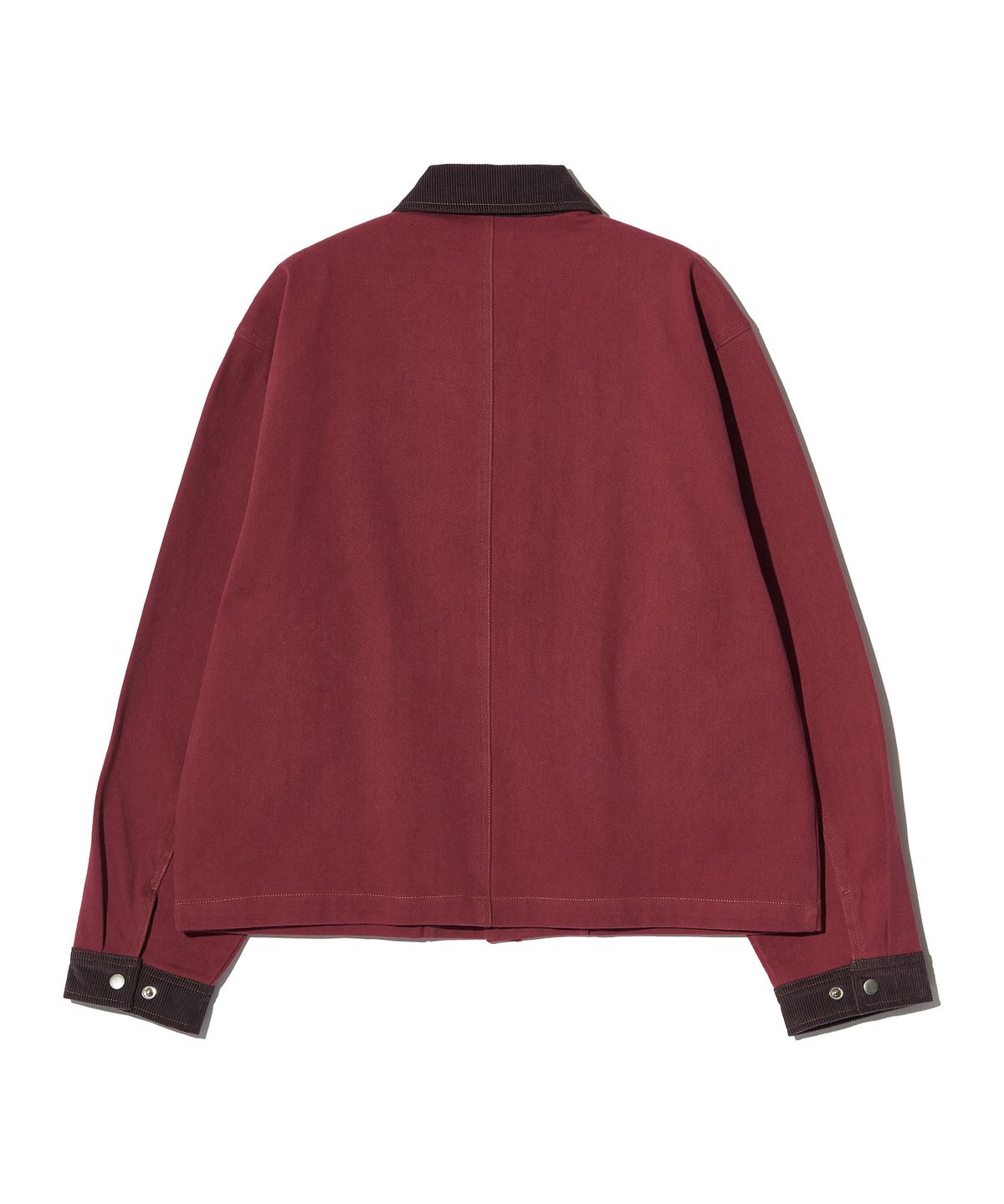 피스메이커(PIECE MAKER) CORDUROY POINT COTTON WORK JACKET (BURGUNDY)