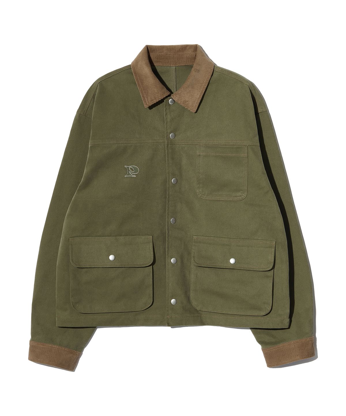 피스메이커(PIECE MAKER) CORDUROY POINT COTTON WORK JACKET (KHAKI)
