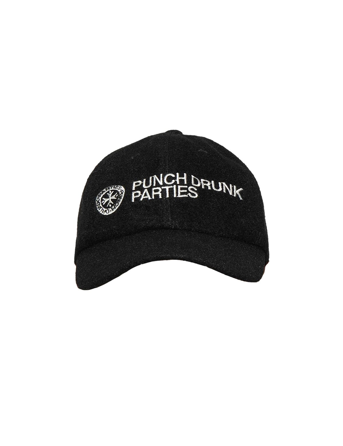 펀치드렁크파티즈(PUNCH DRUNK PARTIES) HQ Logo Wool Cap (BLACK)