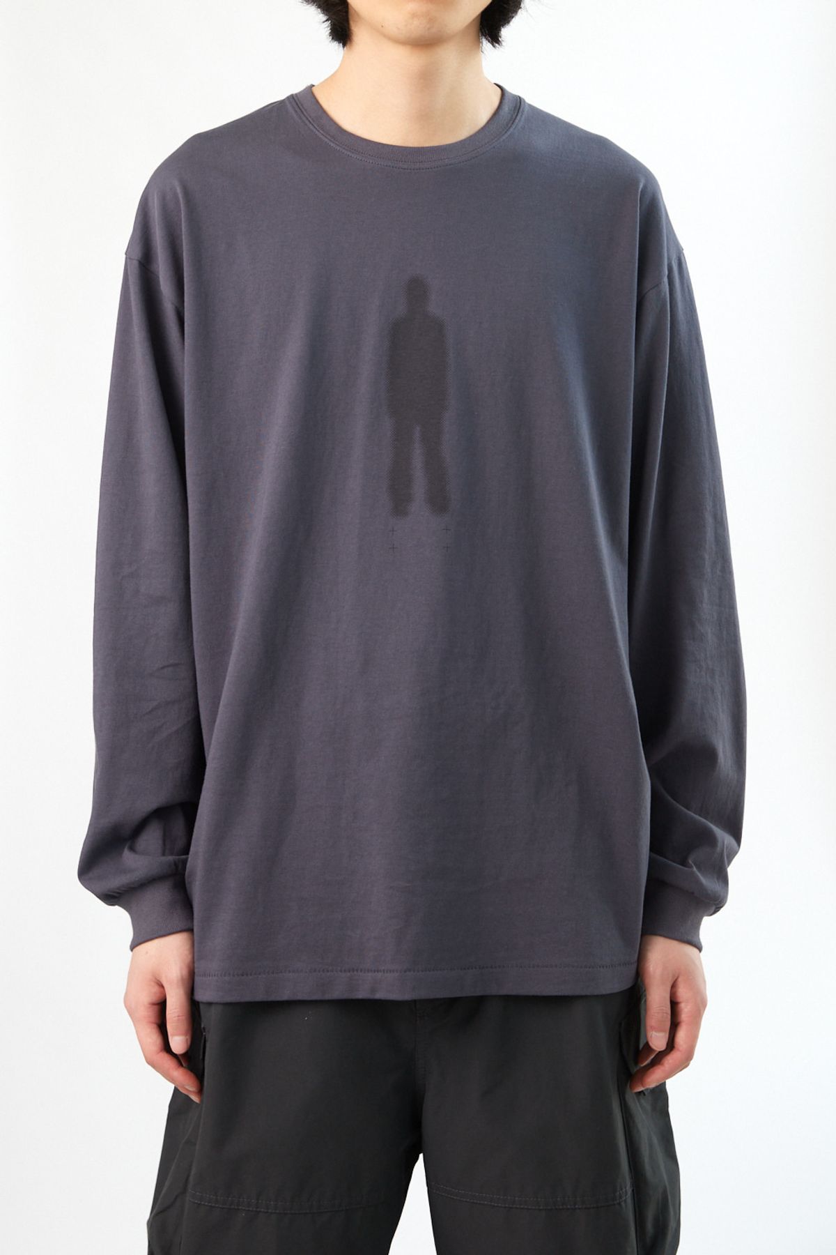 해칭룸(HATCHINGROOM) Ghost Tee Purple Charcoal