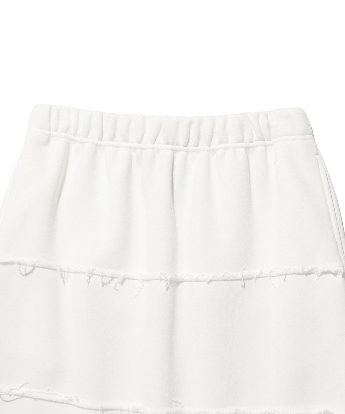 이스트쿤스트(ISTKUNST) DAMAGED SWEAT SKIRT_WHITE(IK2EFFPA03A)