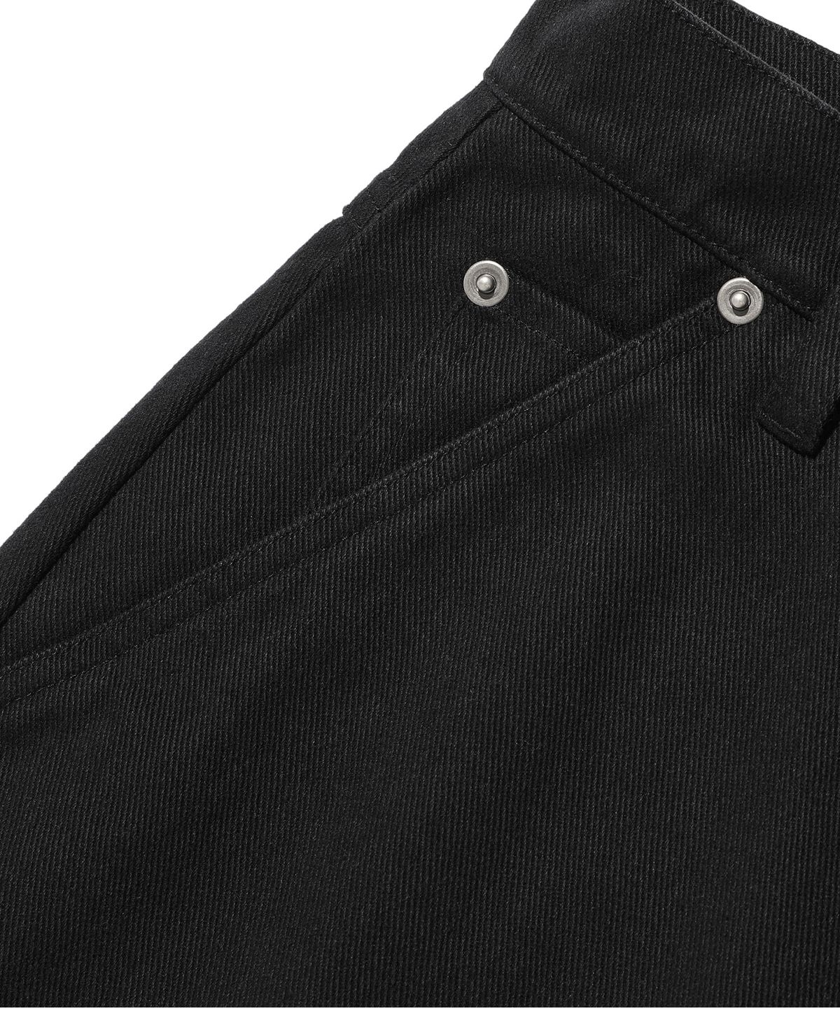 이스트쿤스트(ISTKUNST) WASHED COTTON DOUBLE KNEE PANTS_BLACK(IK2EFMPA10A)