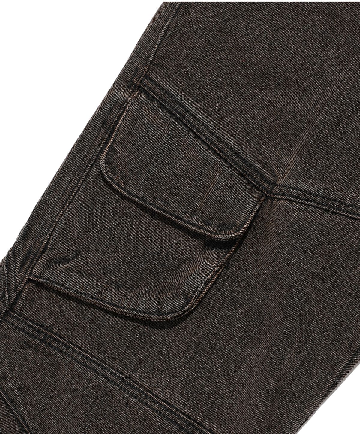이스트쿤스트(ISTKUNST) OVERDYED CARGO JEANS_BROWN(IK2EFMD112A)