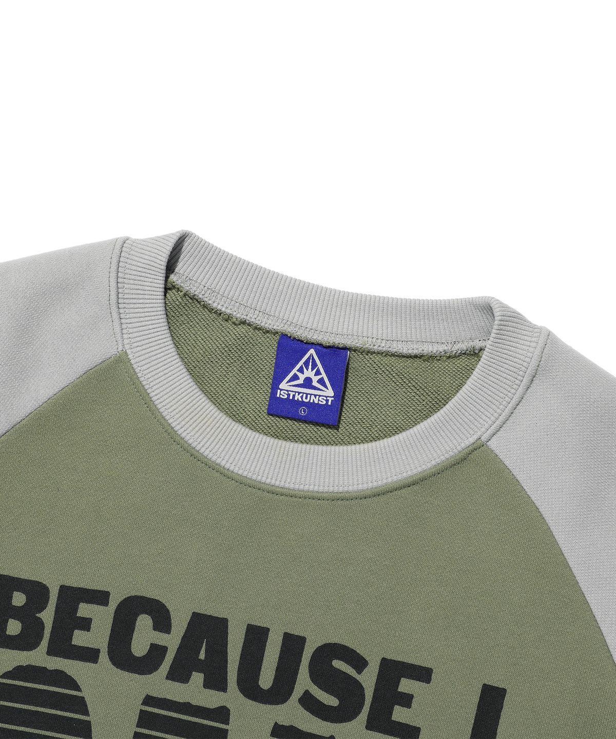 이스트쿤스트(ISTKUNST) CAN RAGLAN SWEATSHIRTS_KHAKI(IK2EFMM448A)