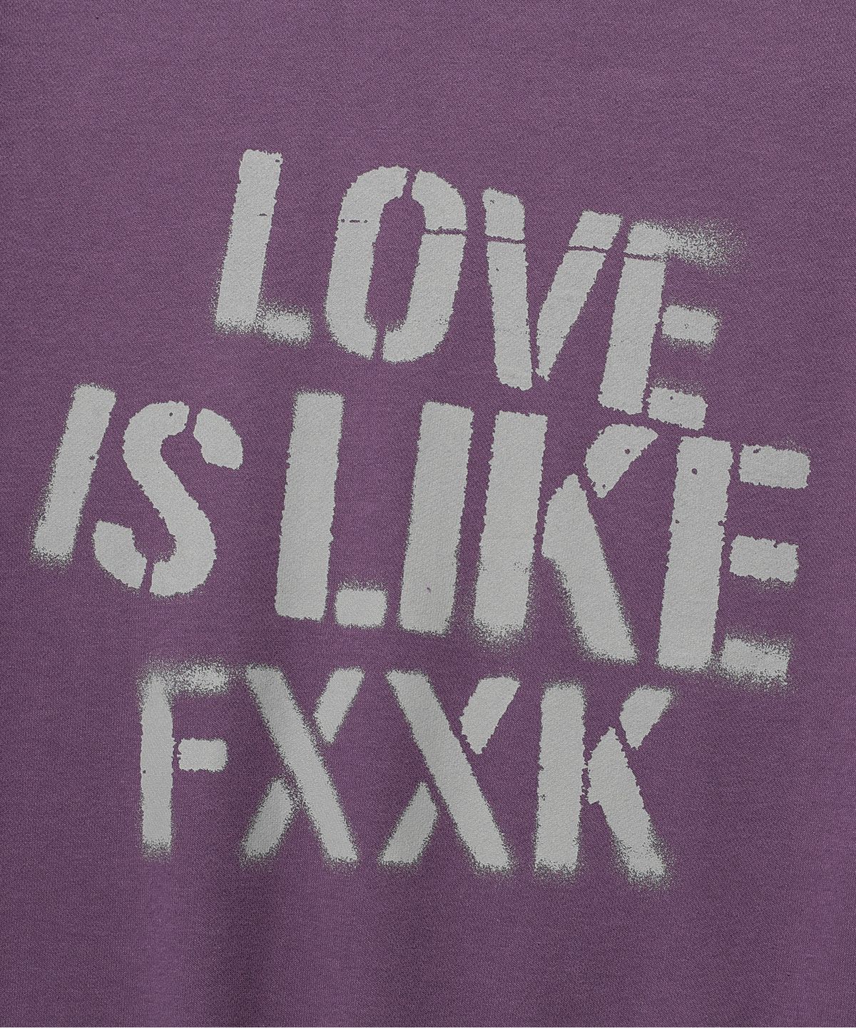 이스트쿤스트(ISTKUNST) LOVE IS SWEATSHIRTS_DARK PURPLE(IK2EFMM445A)