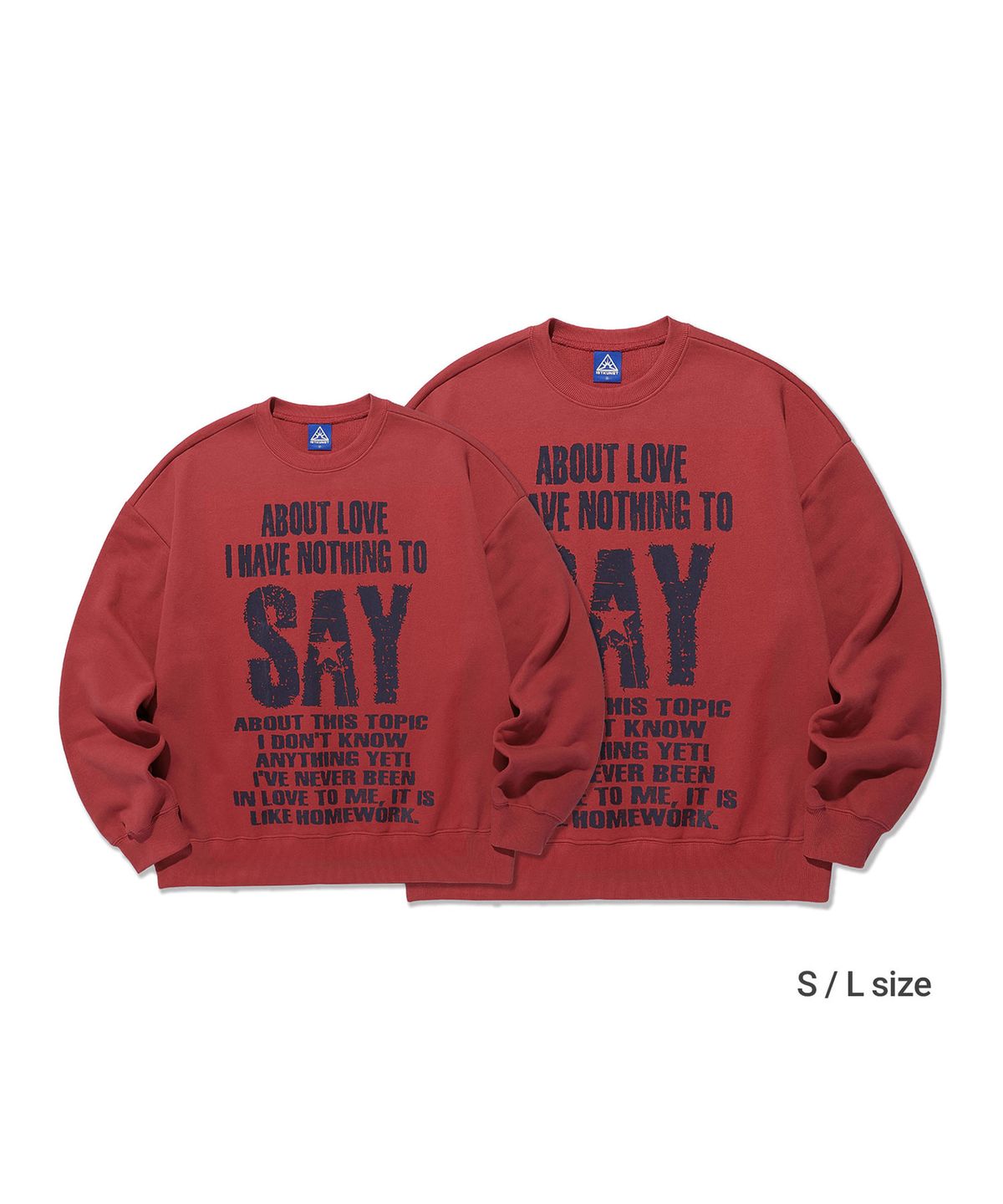 이스트쿤스트(ISTKUNST) SAY SWEATSHIRTS_RED(IK2EFMM443A)