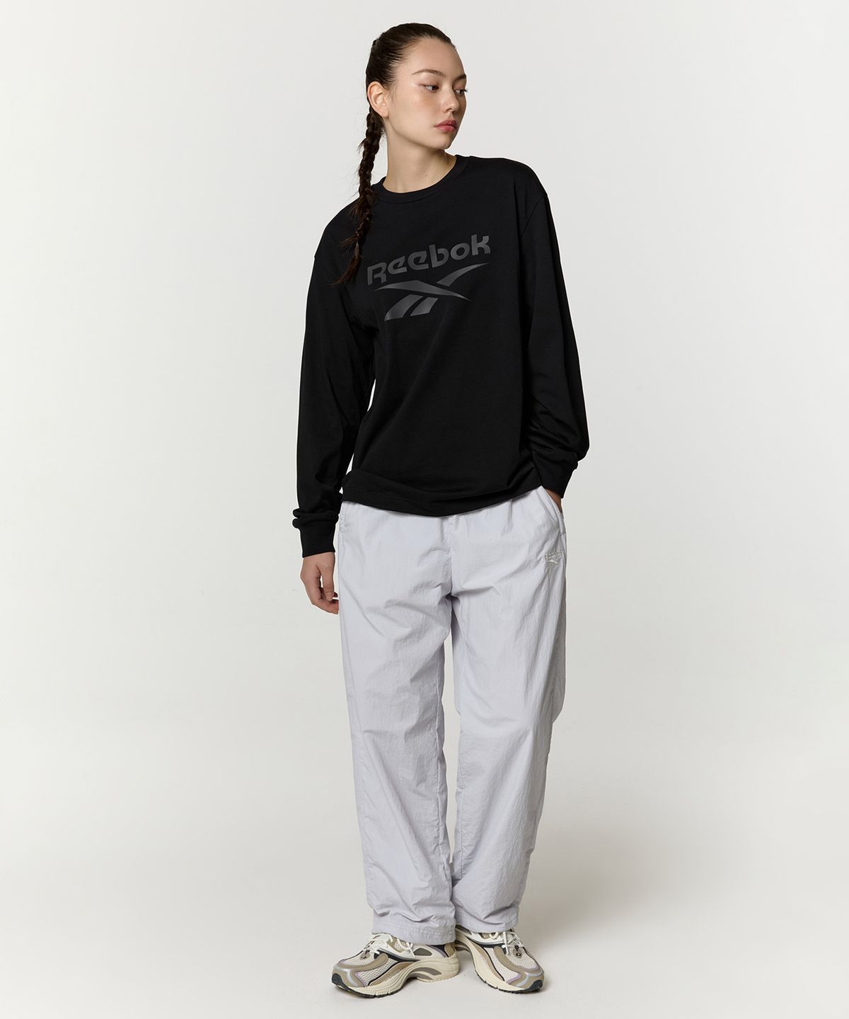 리복(REEBOK) 헤리티지 솔리드 2WAY 팬츠 - 그레이