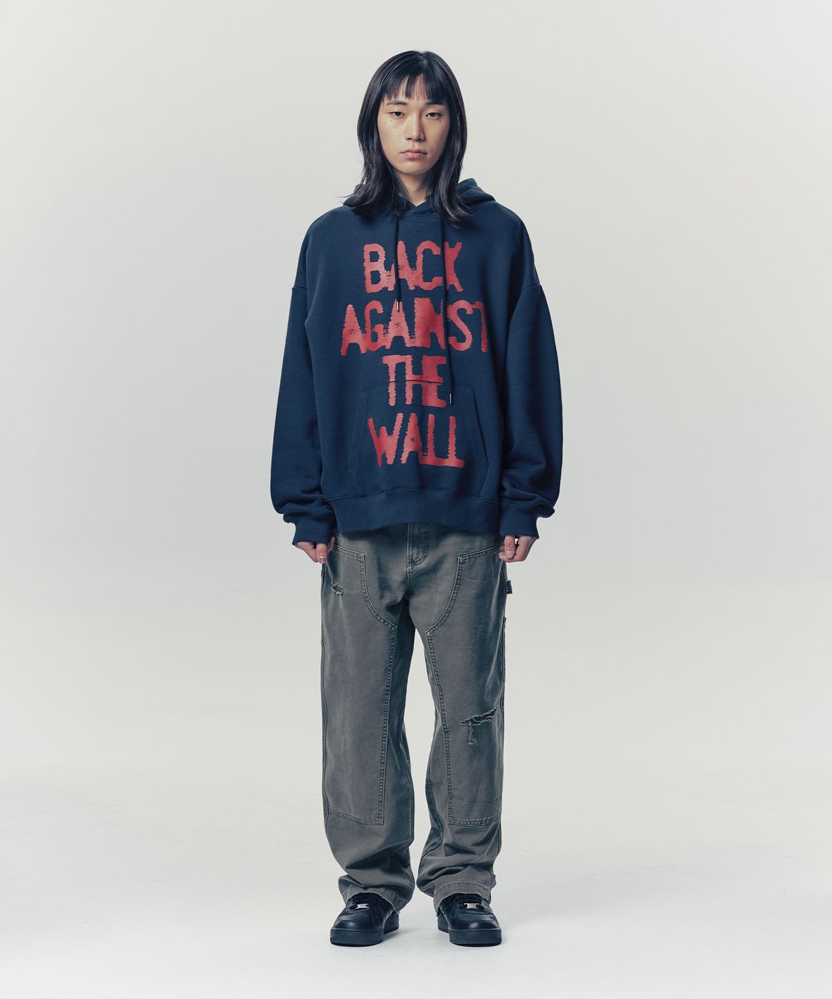 이스트쿤스트(ISTKUNST) BAW HOODIE_NAVY(IK2EFMM408A)