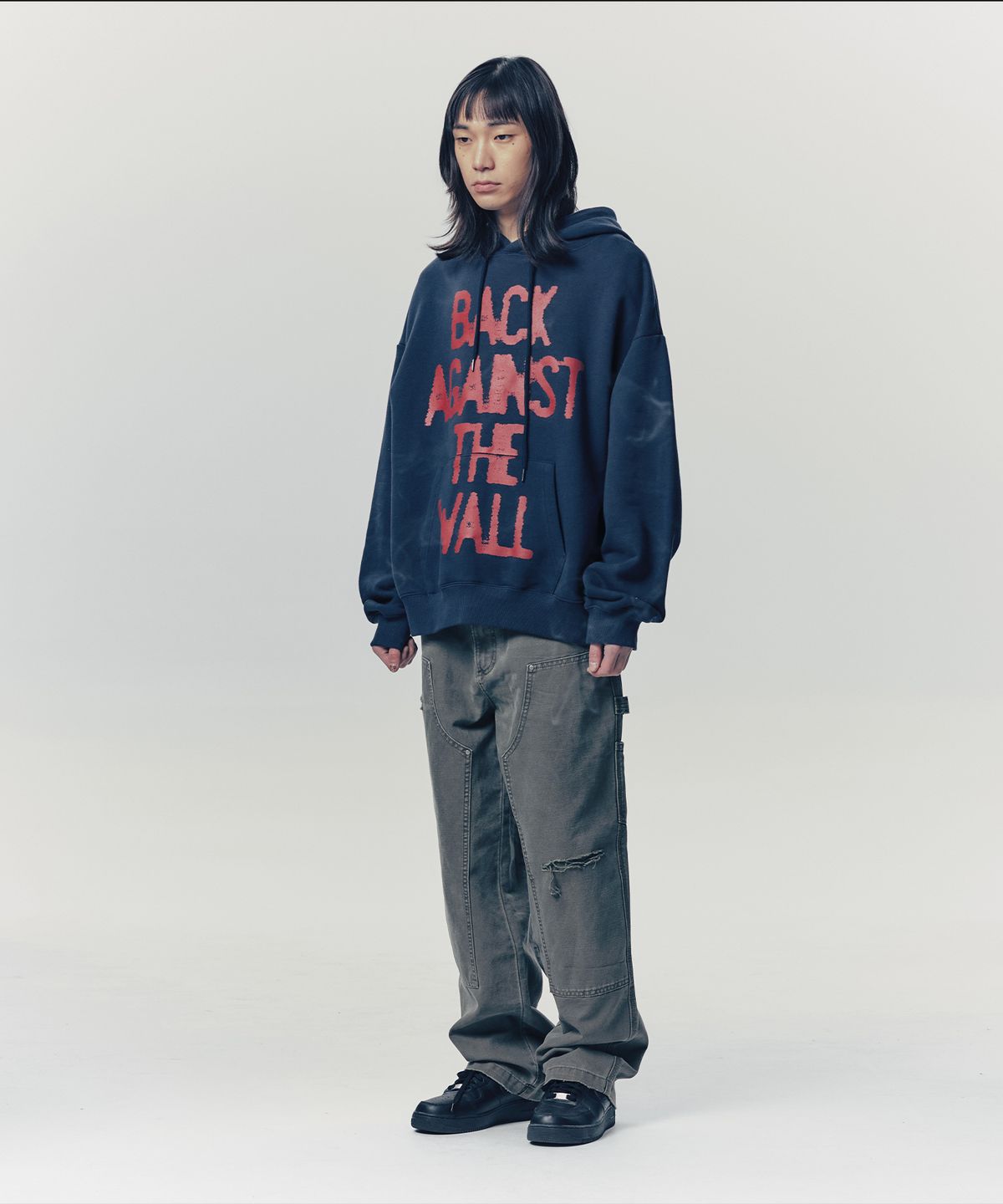 이스트쿤스트(ISTKUNST) BAW HOODIE_NAVY(IK2EFMM408A)