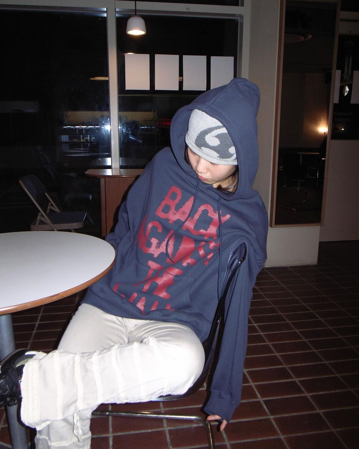 이스트쿤스트(ISTKUNST) BAW HOODIE_NAVY(IK2EFMM408A)
