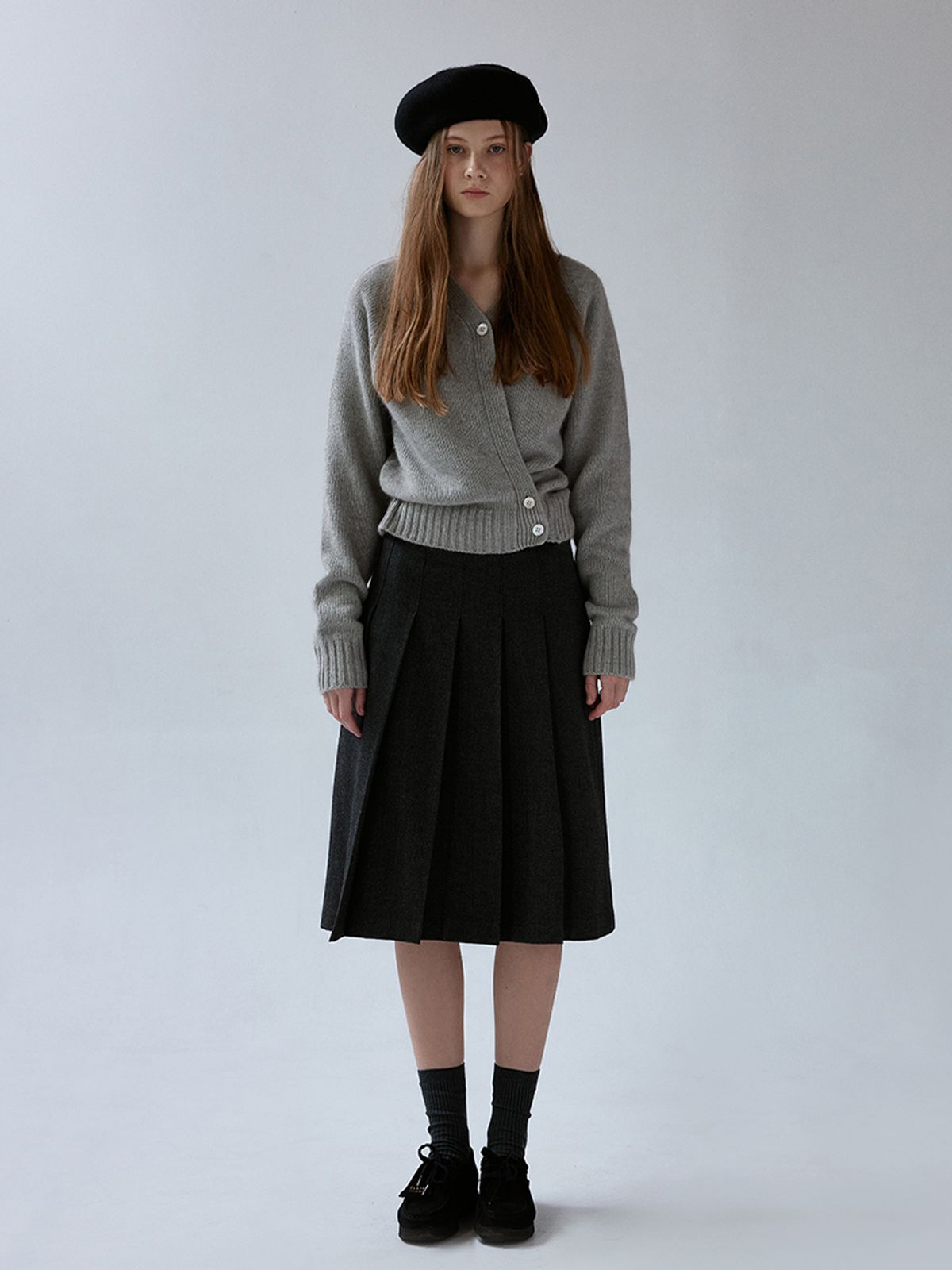 더미튼(THEMITTEN) Murmur wrap cardigan (gray)