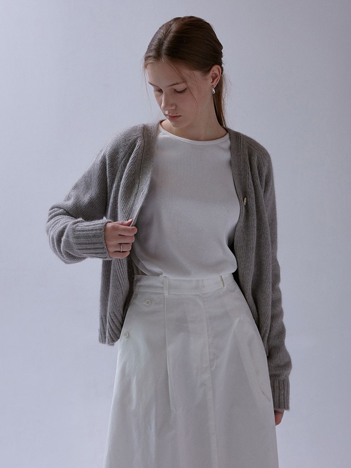 더미튼(THEMITTEN) Murmur wrap cardigan (gray)