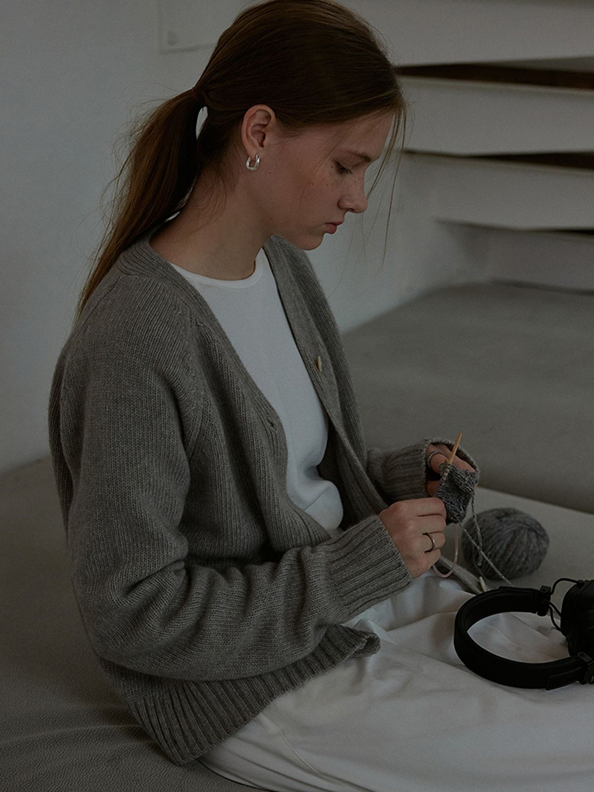 더미튼(THEMITTEN) Murmur wrap cardigan (gray)