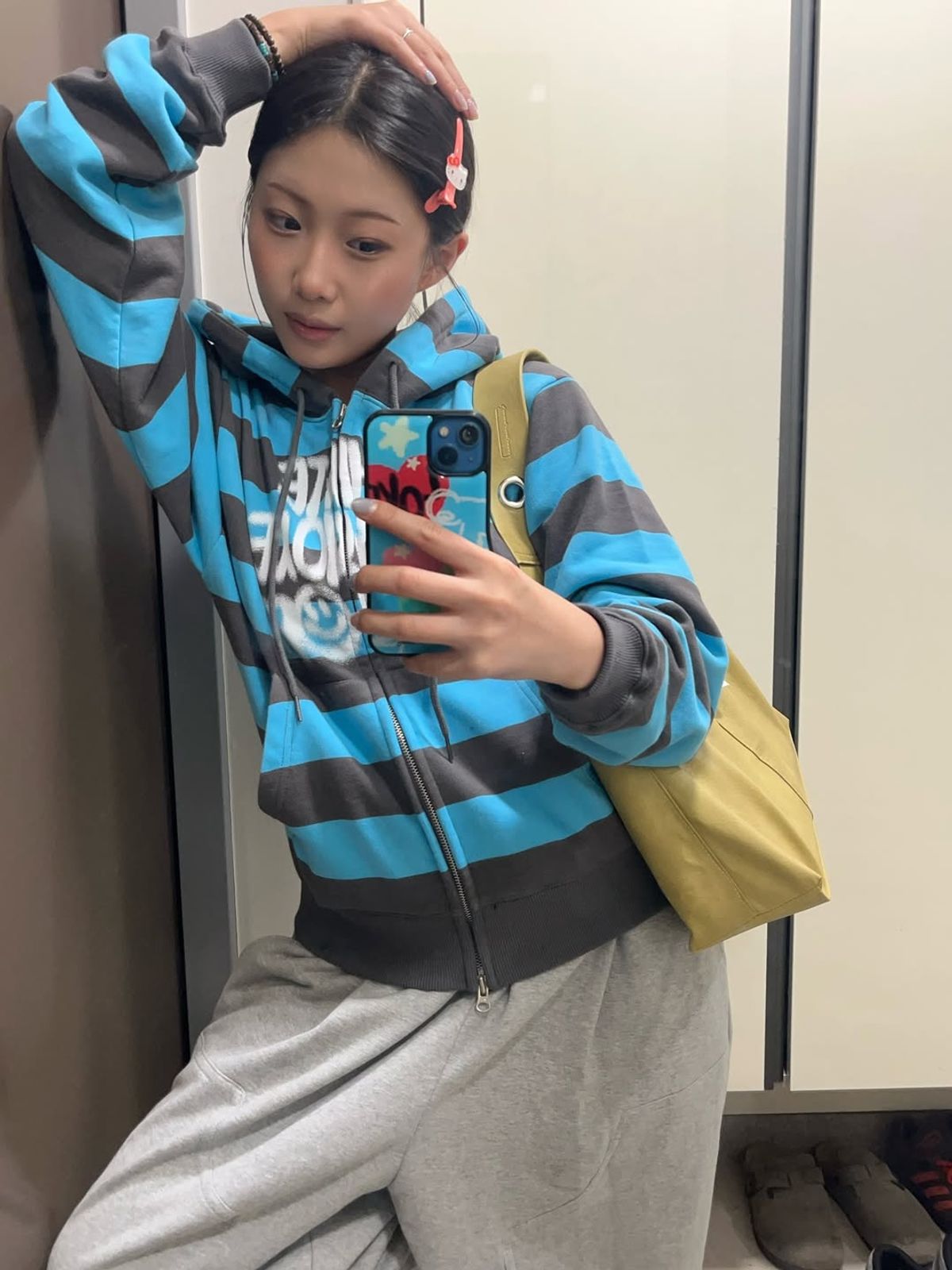 이스트쿤스트(ISTKUNST) PISS OFF ST HOOD ZIP UP_BLUE(IK2EFMM483A)