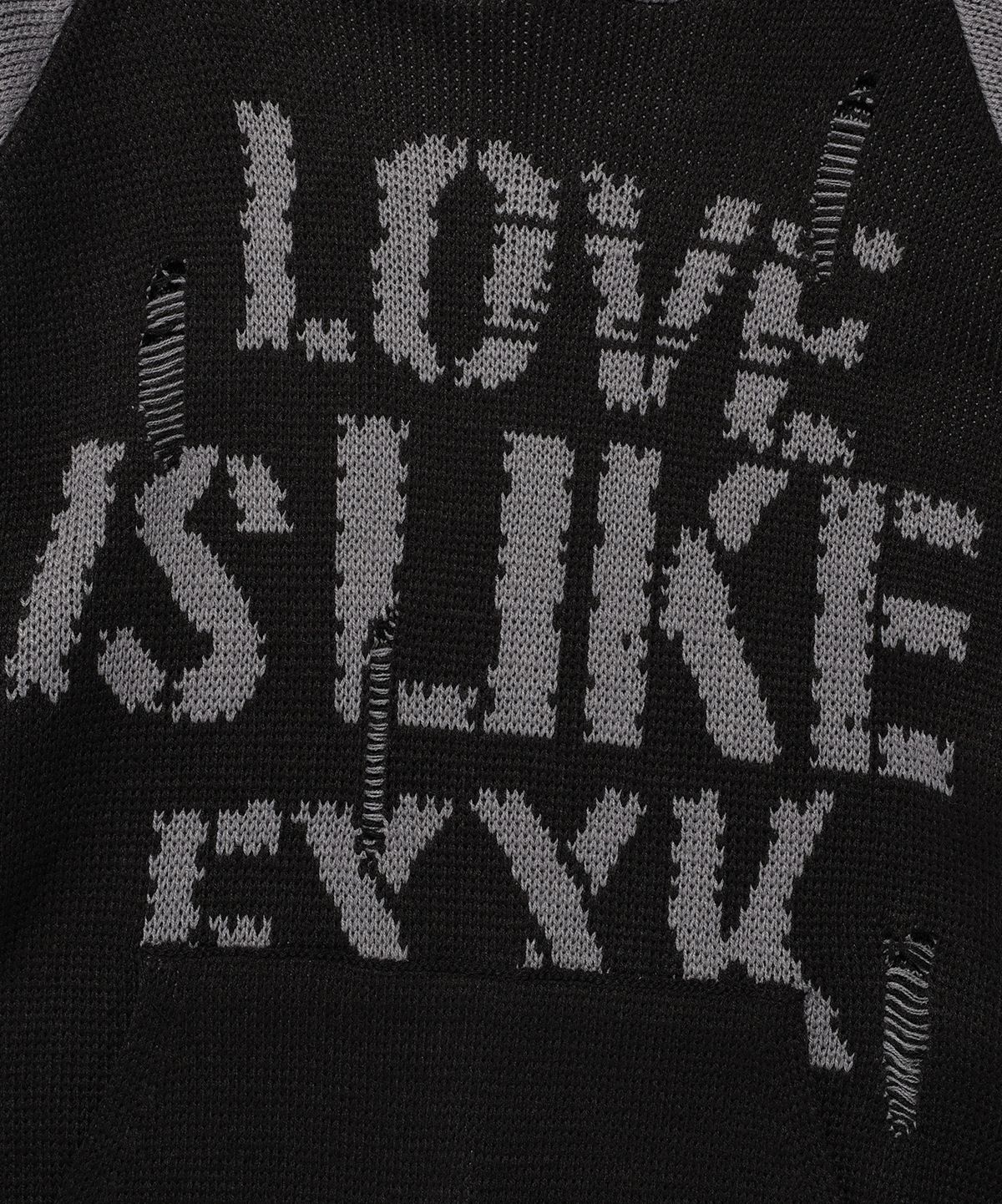 이스트쿤스트(ISTKUNST) LOVE IS KNIT HOODIE_BLACK(IK2EFMK642A)