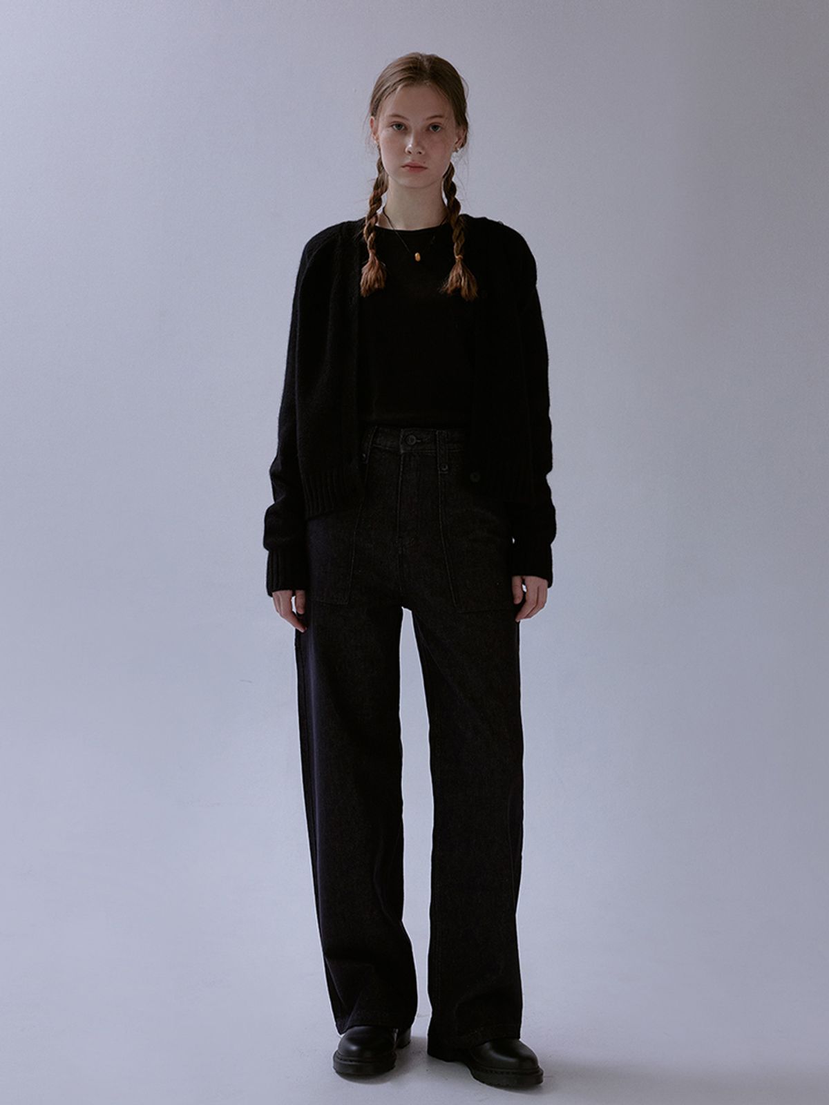 더미튼(THEMITTEN) Murmur wrap cardigan (black)