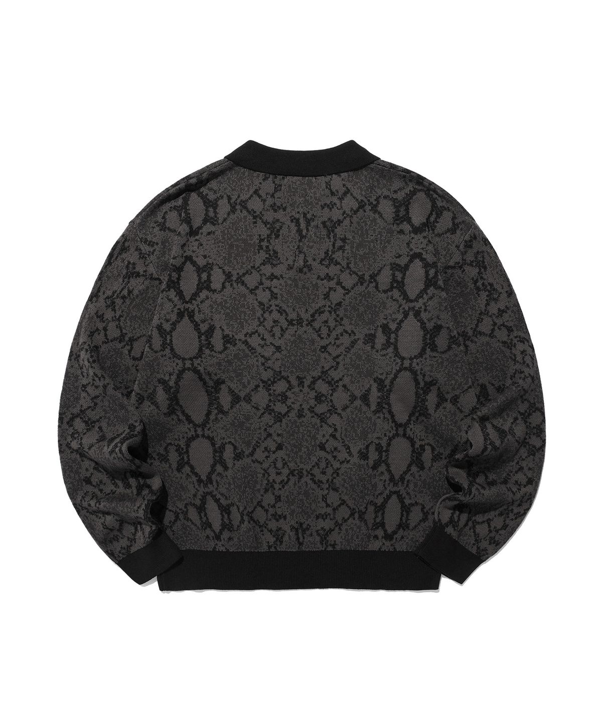 이스트쿤스트(ISTKUNST) PYTHON POLO KNIT_BLACK(IK2EFMK640A)