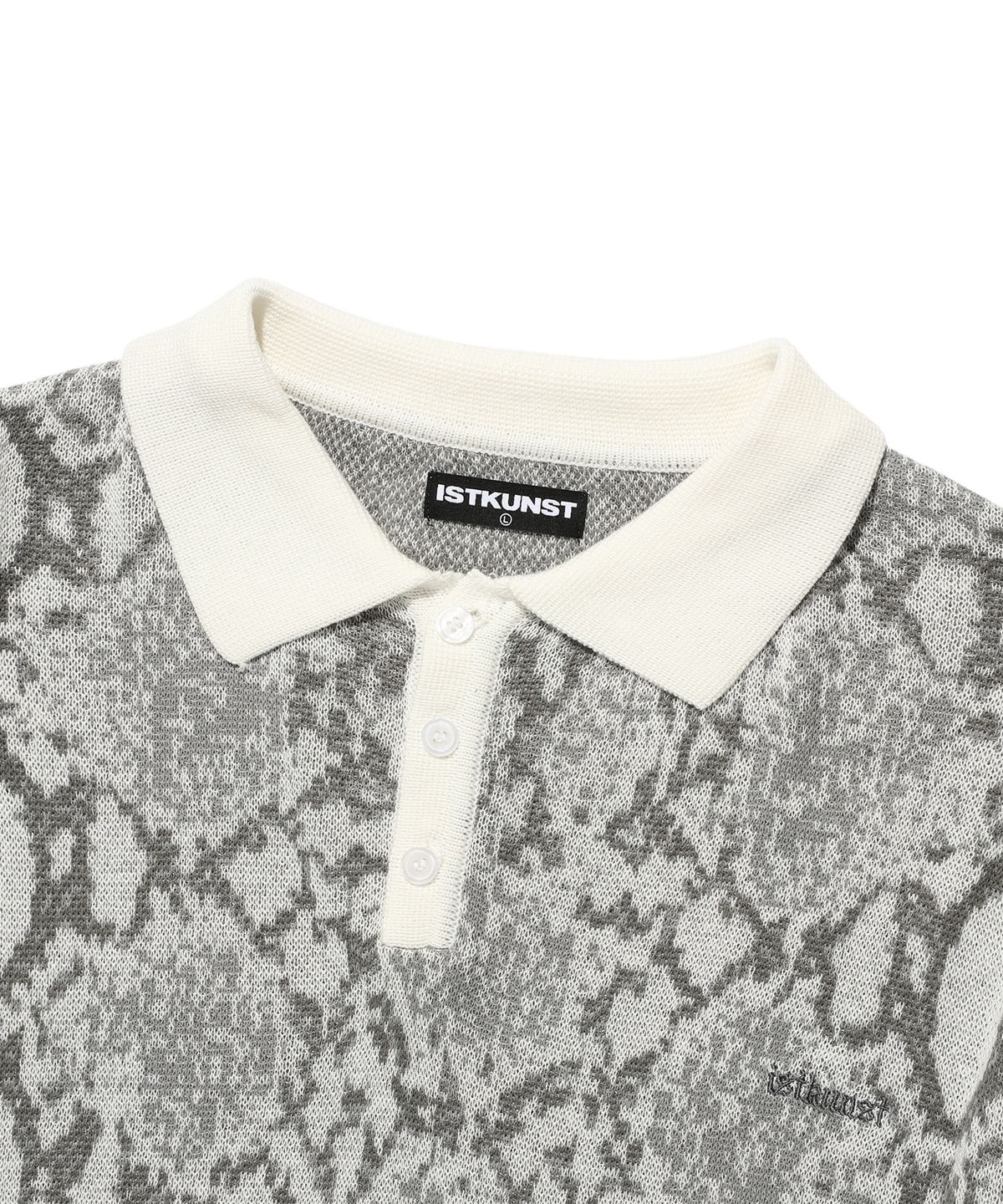 이스트쿤스트(ISTKUNST) PYTHON POLO KNIT_WHITE(IK2EFMK640A)