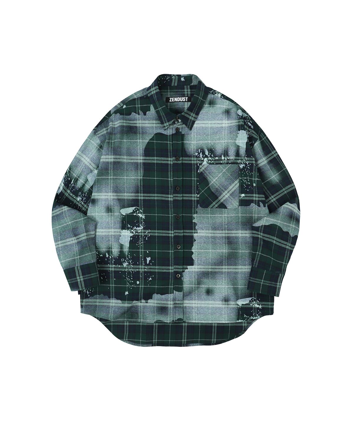 젠더스트(ZENDUST) Bappe Overfit Check Shirt BLUE