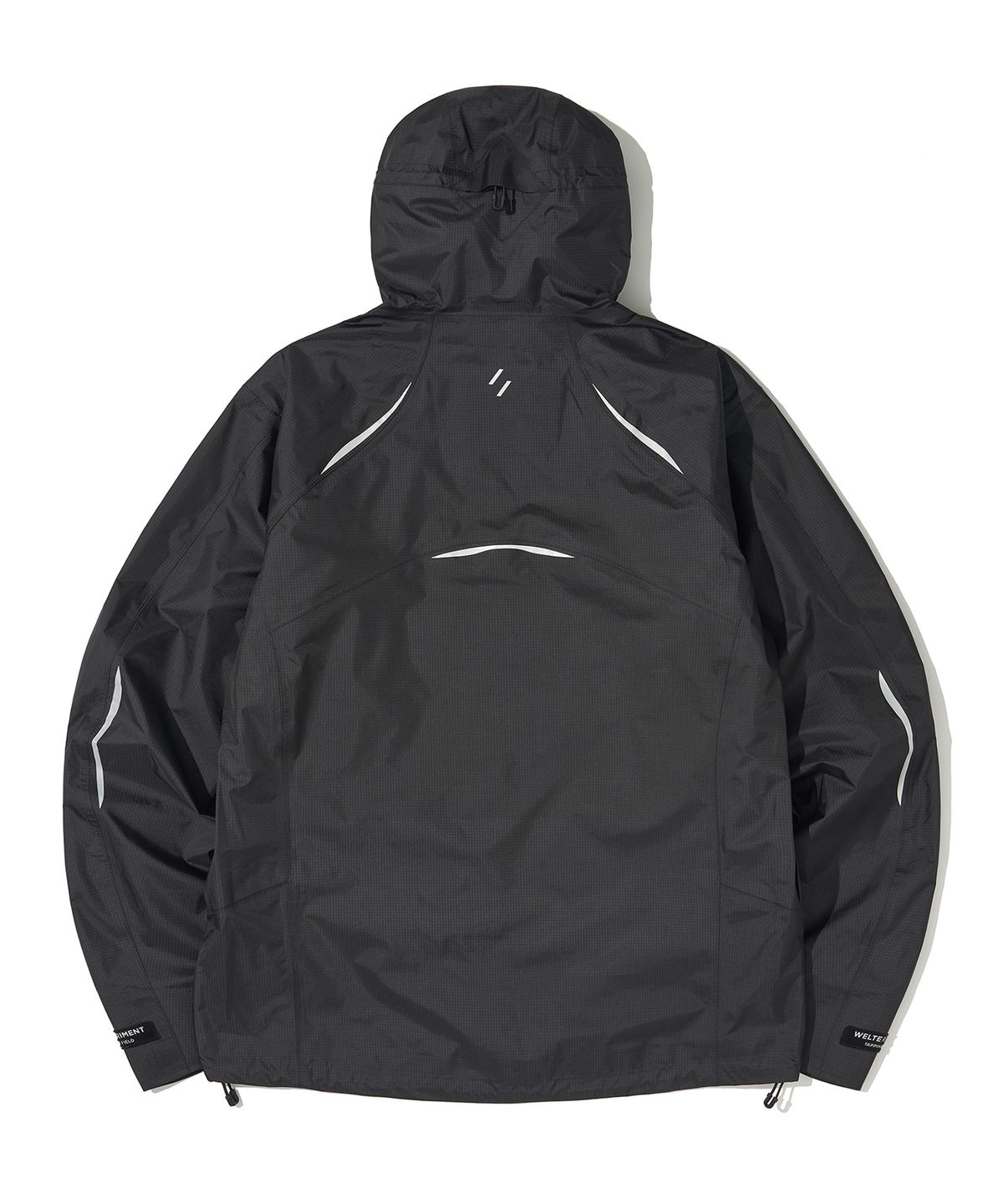 웰터 익스페리먼트(WELTER EXPERIMENT) 3LAYER SLIT REFLECTIVE HARD SHELL JACKET_BLACK_WOL063