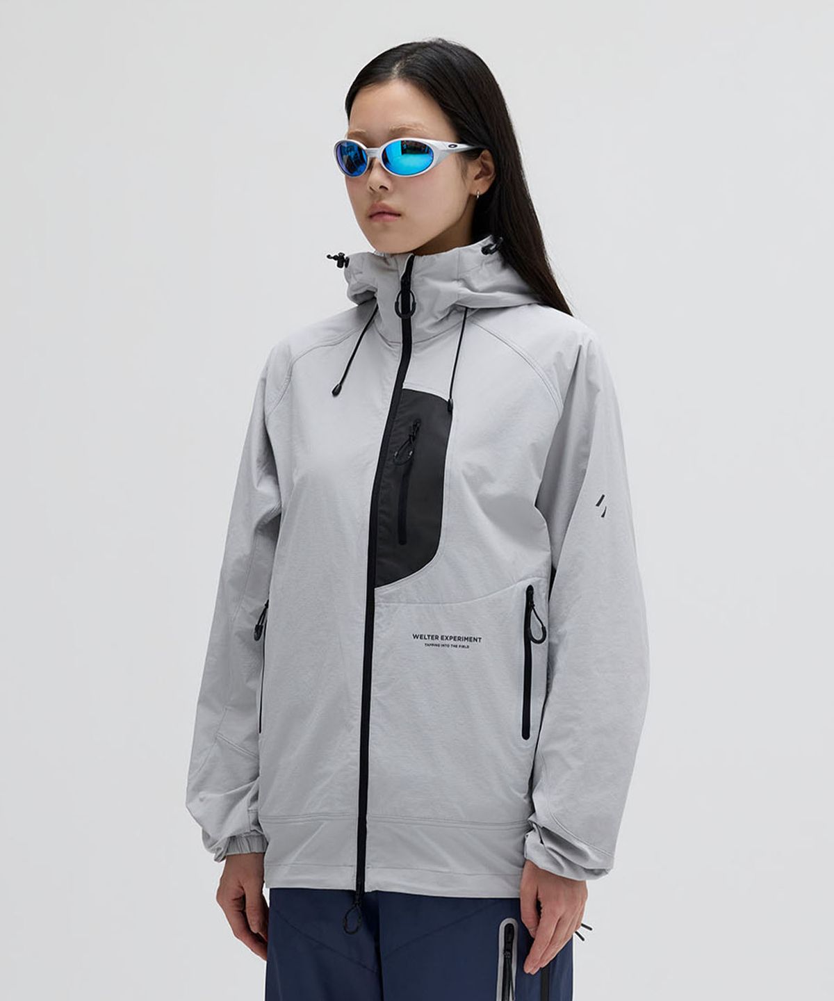 웰터 익스페리먼트(WELTER EXPERIMENT) RIPSTOP STRETCH SOFT SHELL JACKET_LIGHT GRAY_WOL070