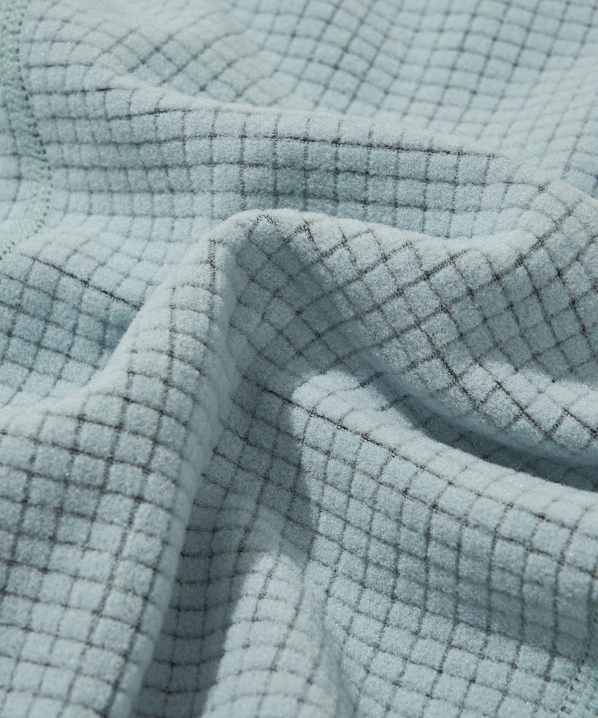 웰터 익스페리먼트(WELTER EXPERIMENT) SQUARE FLEECE HOOD PULLOVER_BLUE_WLT034