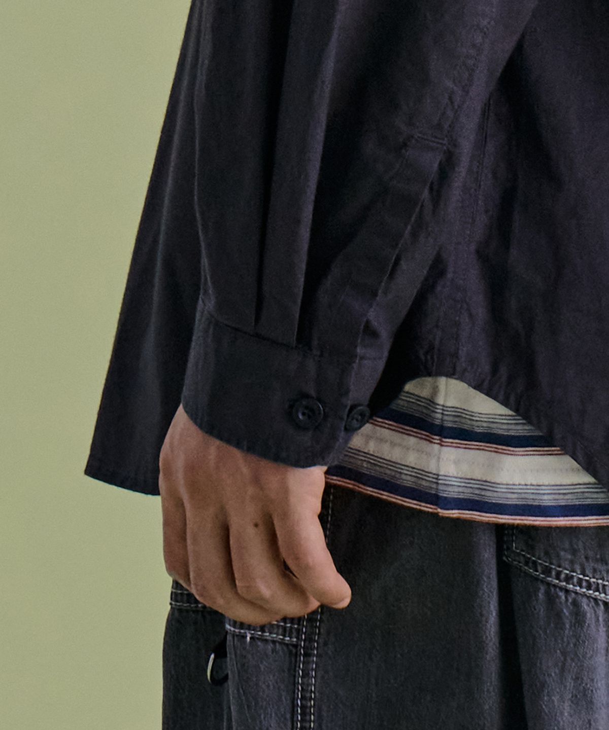 논타입(NONTYPE) COMFY 3PK SHIRTS (CHARCOAL)