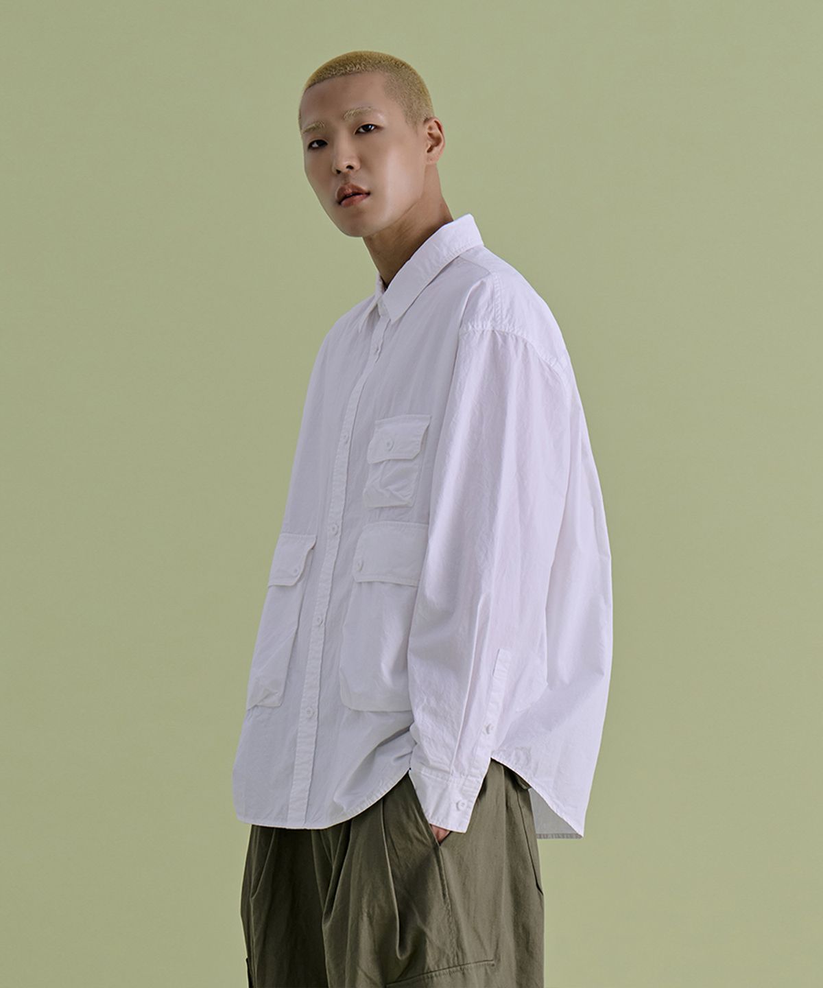 논타입(NONTYPE) LUGGAGE OVERSIZED SHIRTS (WHITE)