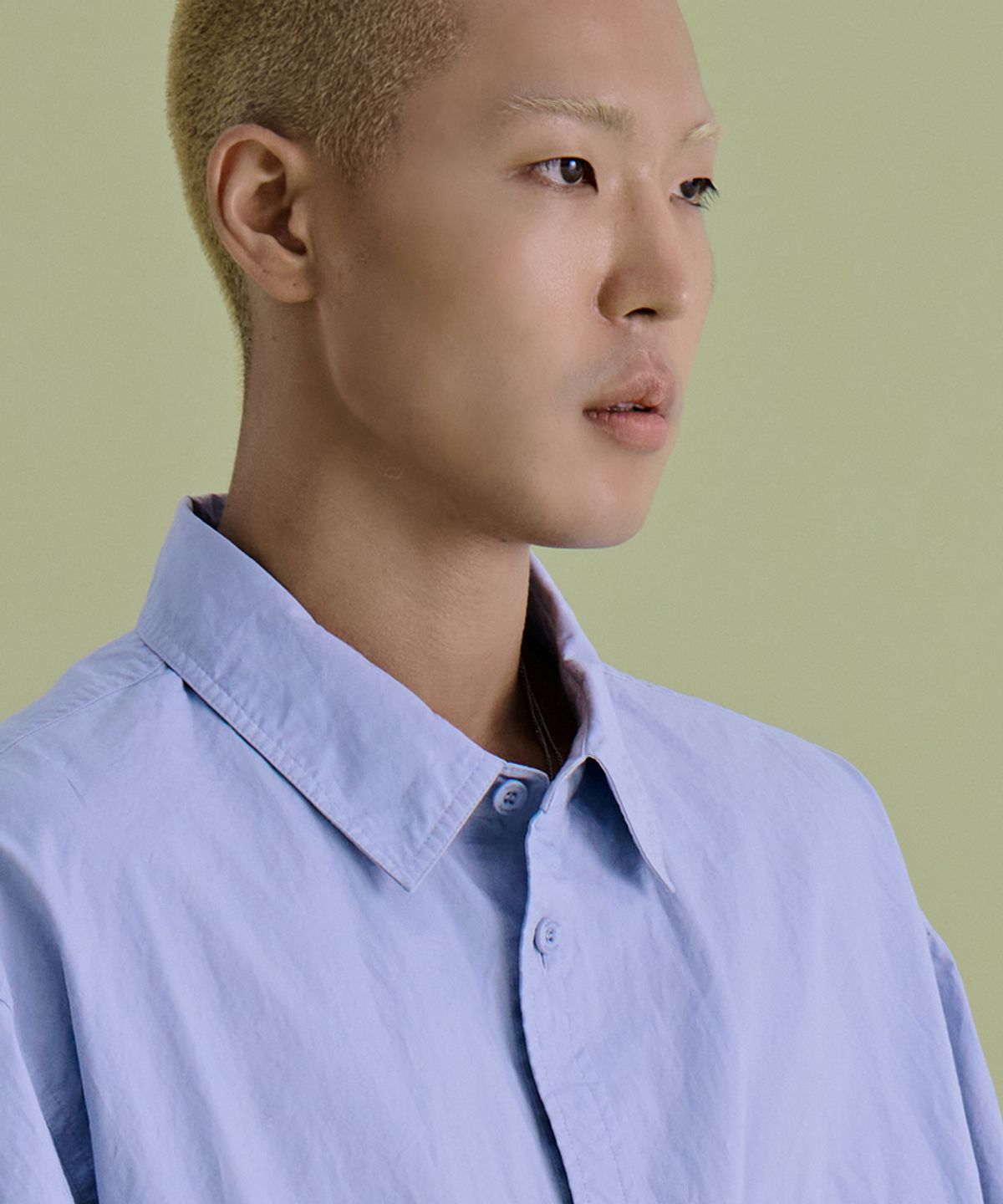논타입(NONTYPE) LUGGAGE OVERSIZED SHIRTS (SKY BLUE)