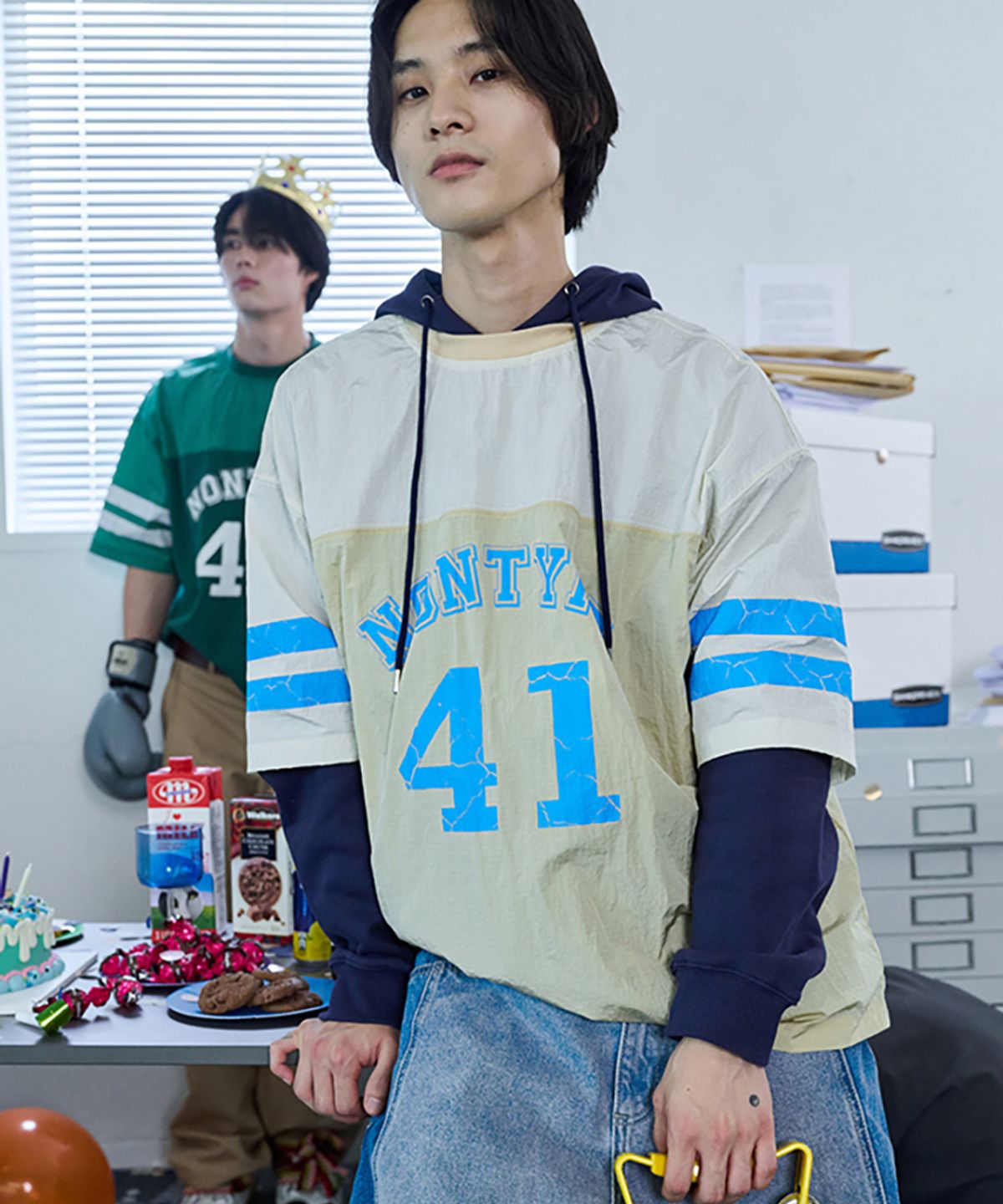 논타입(NONTYPE) TEAM UNIFORM T-SHIRT (BEIGE)