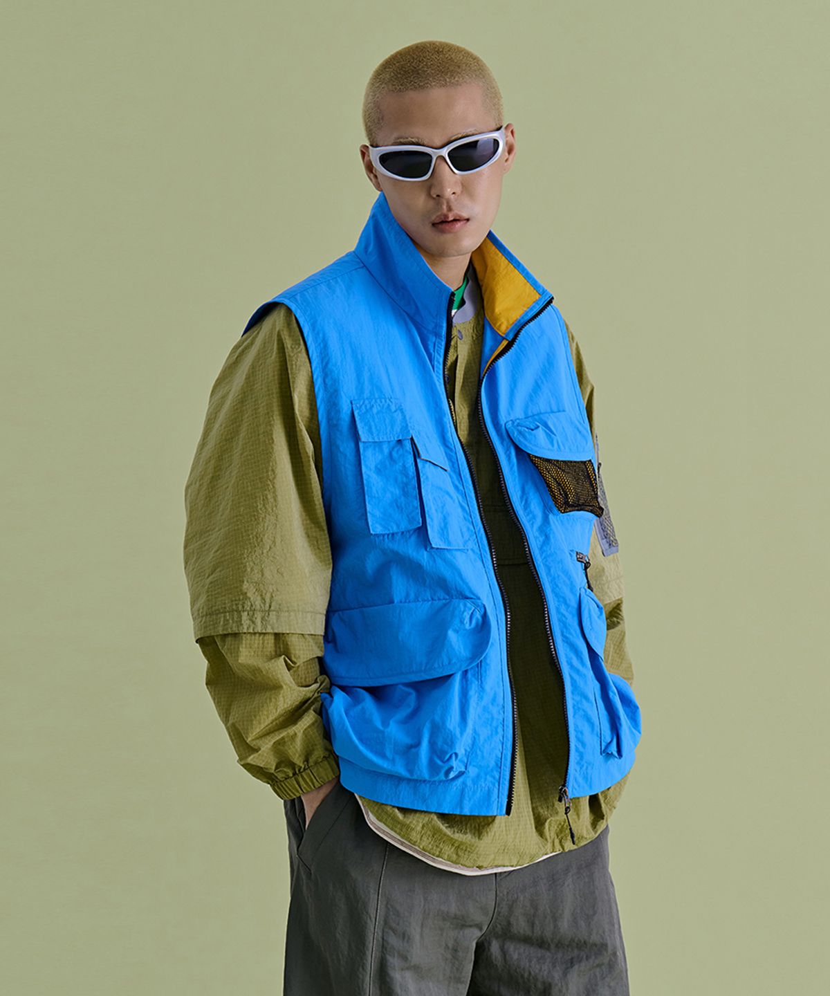 논타입(NONTYPE) FISHING MESH VEST (BLUE)