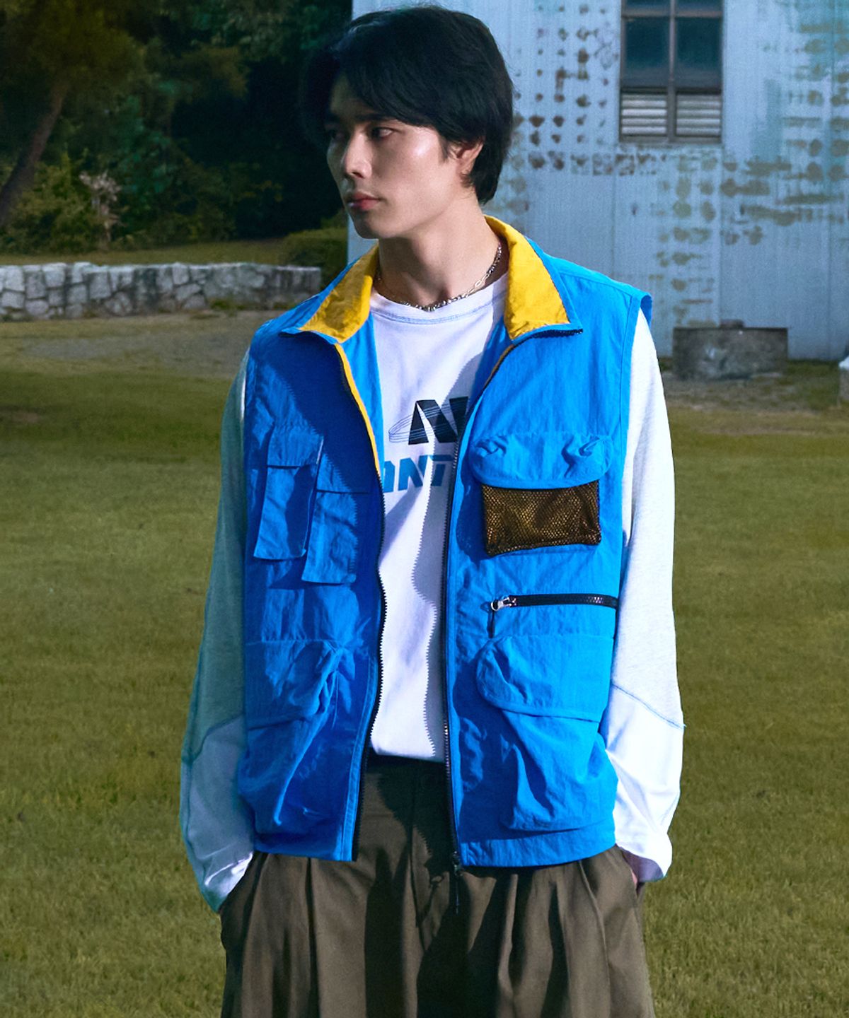 논타입(NONTYPE) FISHING MESH VEST (BLUE)