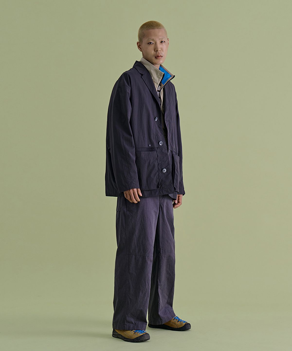 논타입(NONTYPE) PLACKET LAYERED COMFY JACKET (BLACK)