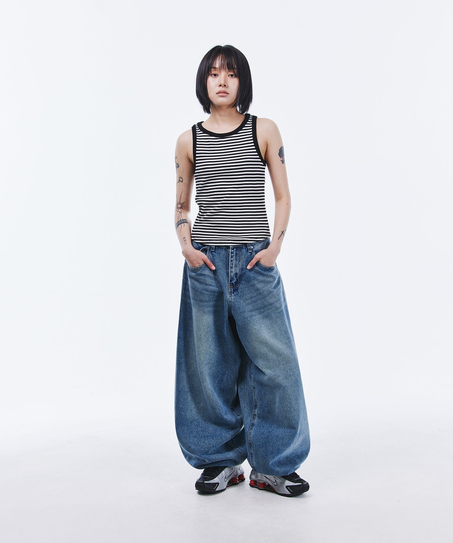 MUSINSA | SCALLYWAG Swing Balloon Fit Denim [Indigo]